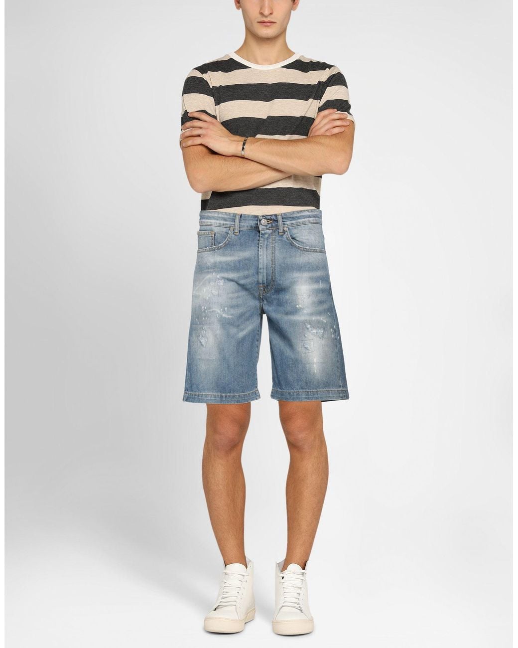 Takeshy Kurosawa Blue Denim Shorts for men