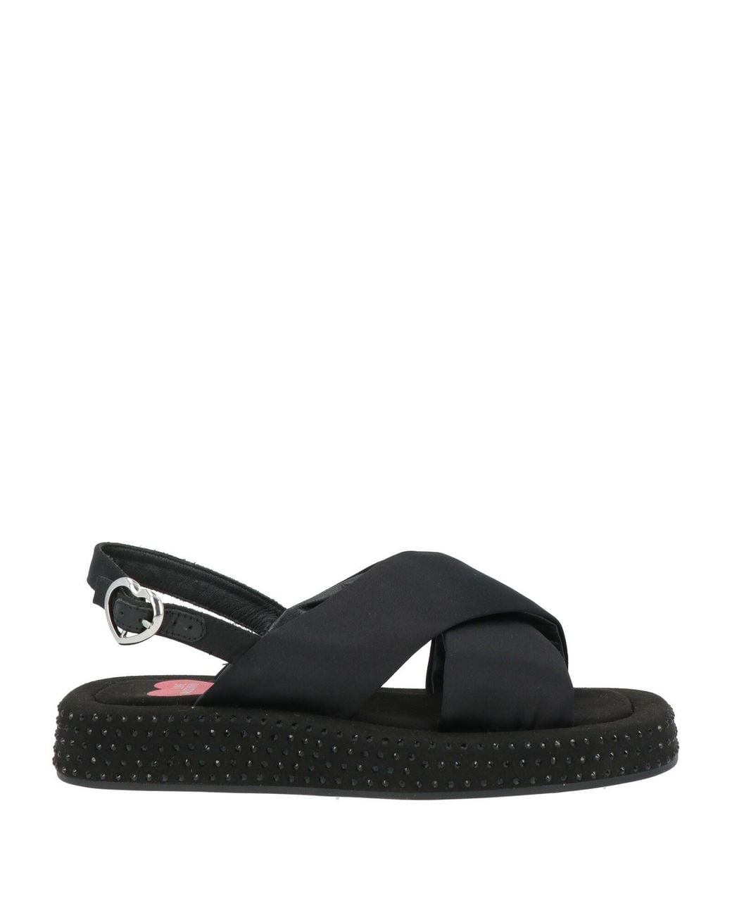 Love Moschino Black Sandals Textile Fibers
