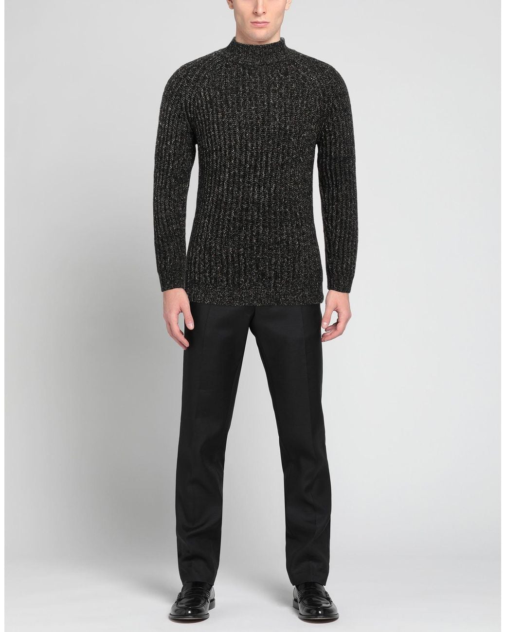 Irish Crone Black Turtleneck for men