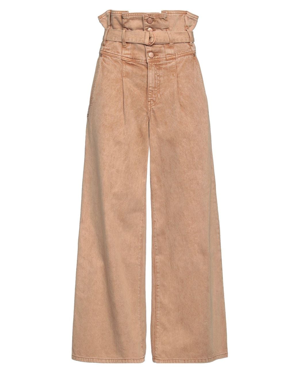 Ulla Johnson Natural Flared Faded Denim Jeans