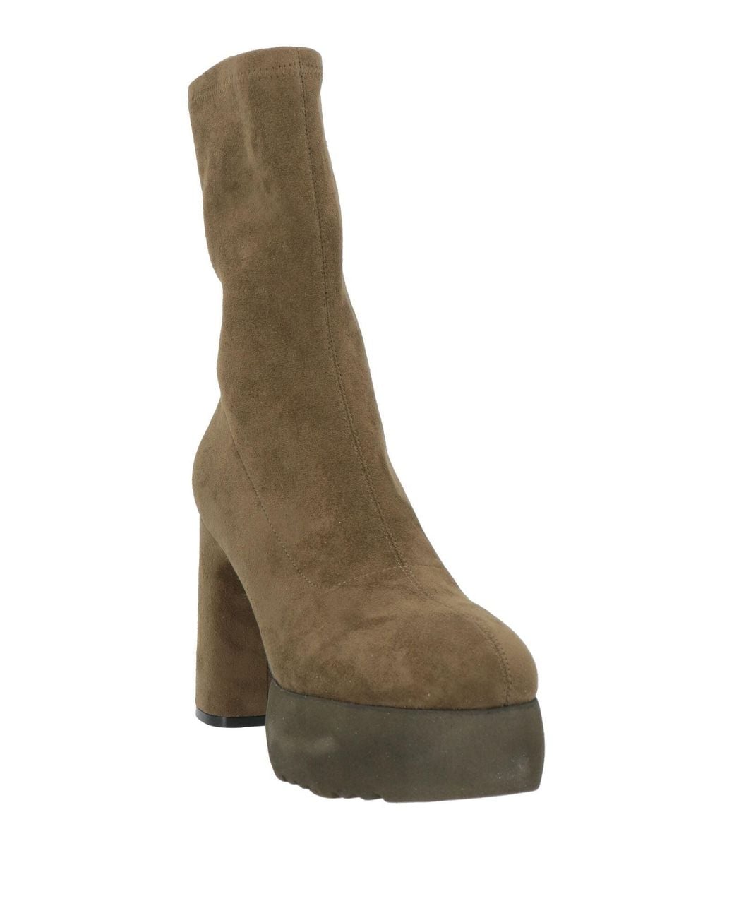 Jeannot Green Military Ankle Boots Textile Fibers