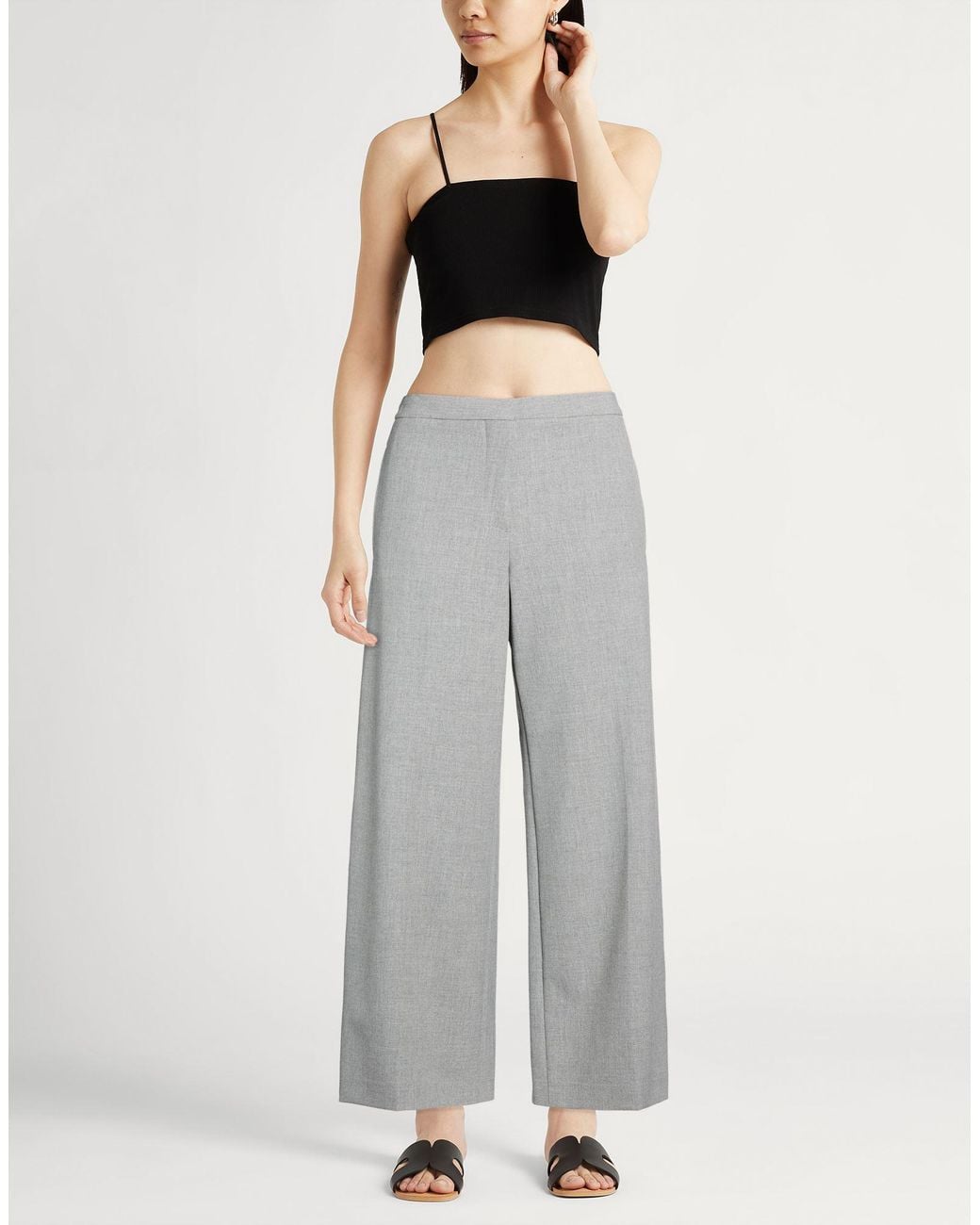 Fabiana Filippi Gray Pants Polyester, Viscose, Elastane