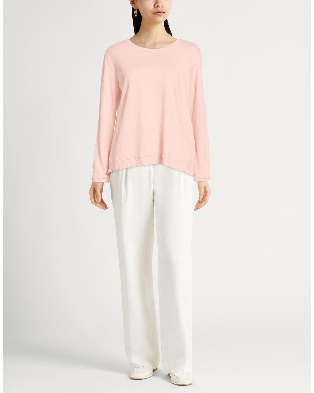 Massimo Alba Pink T-Shirt Linen, Cotton