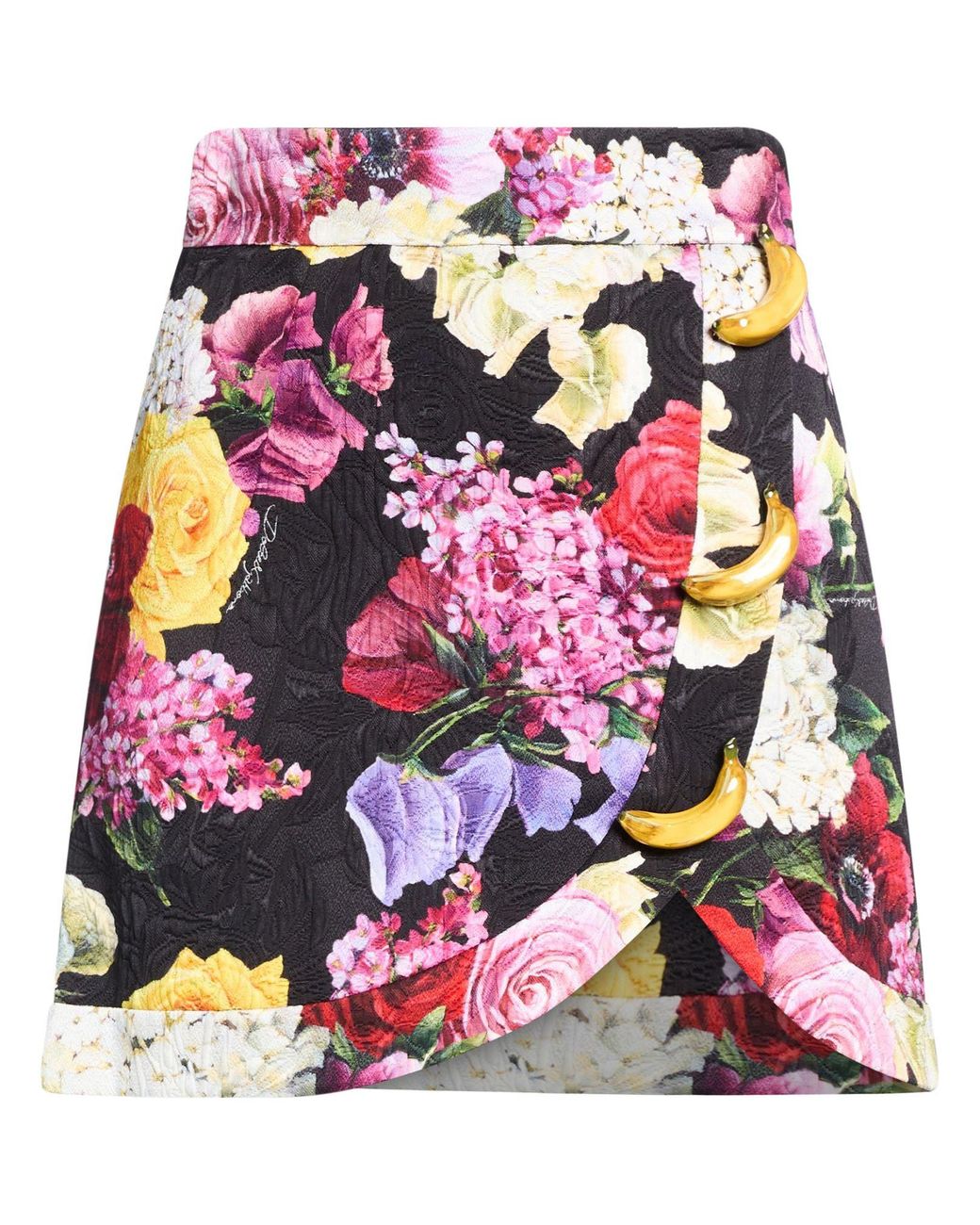 Dolce & Gabbana Black Mini Skirt Cotton, Viscose, Elastane