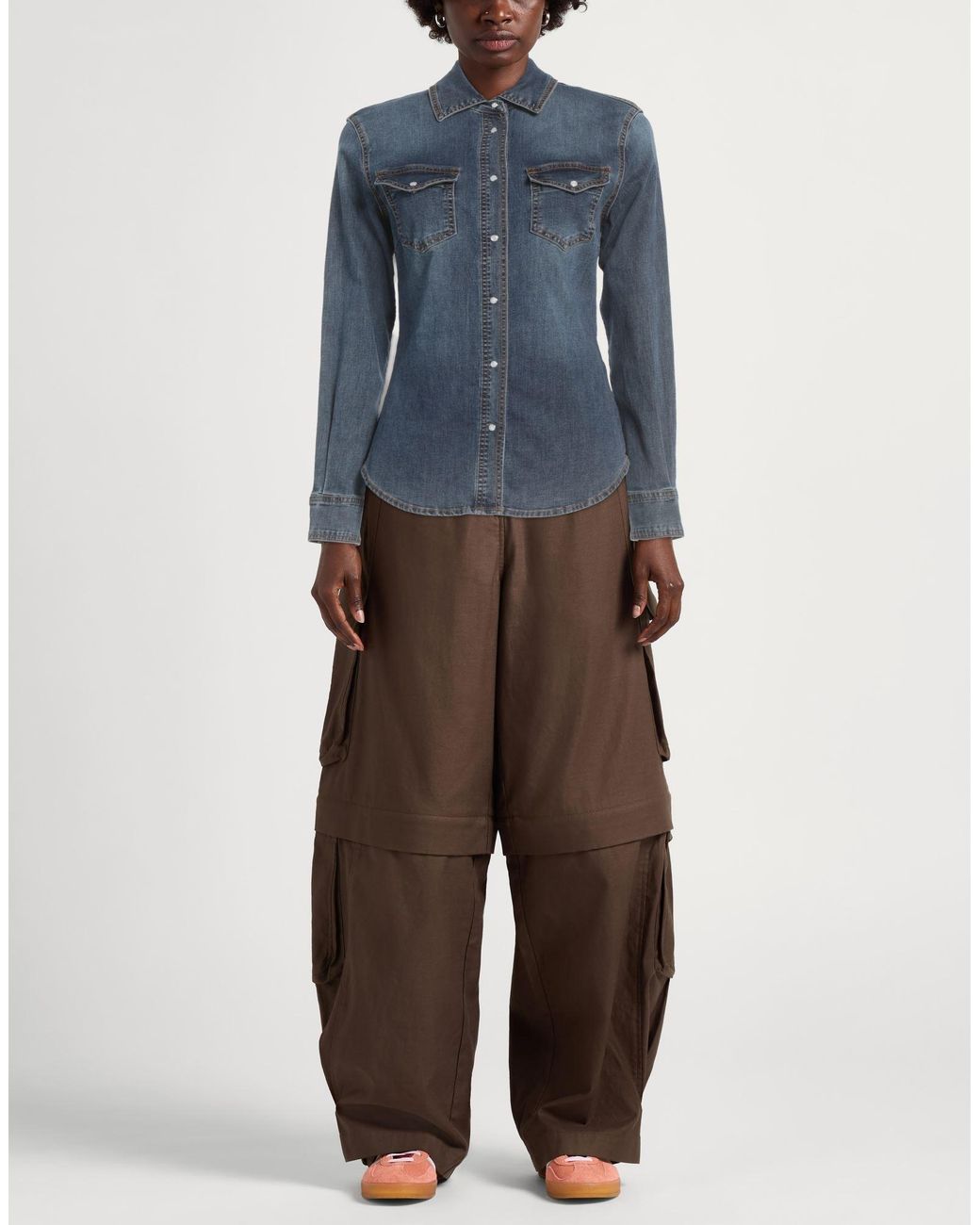 Manila Grace Blue Denim Shirt
