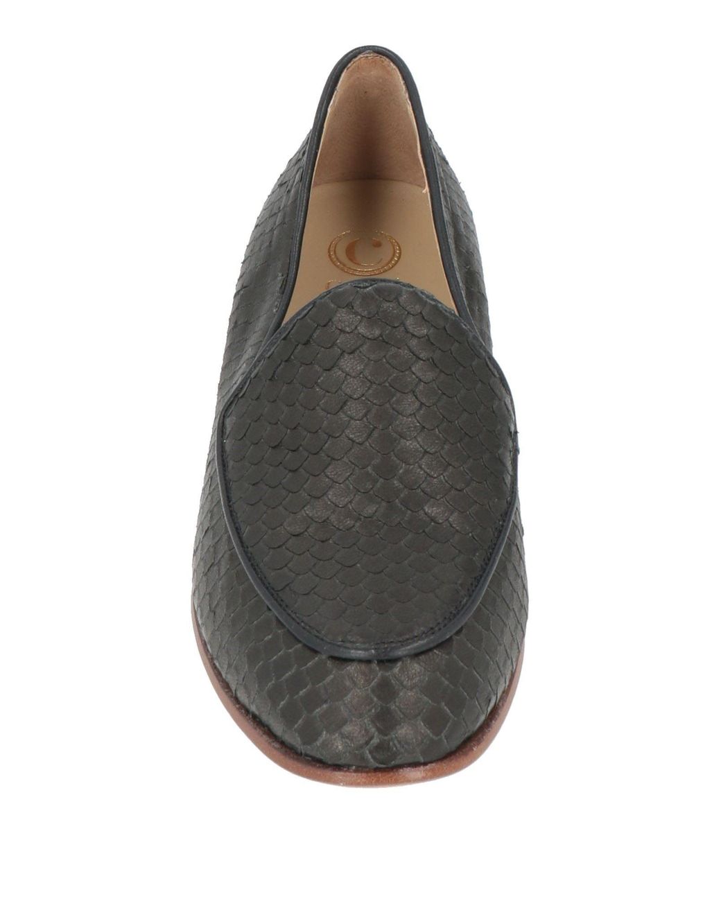 CALÒ Gray Loafers Leather