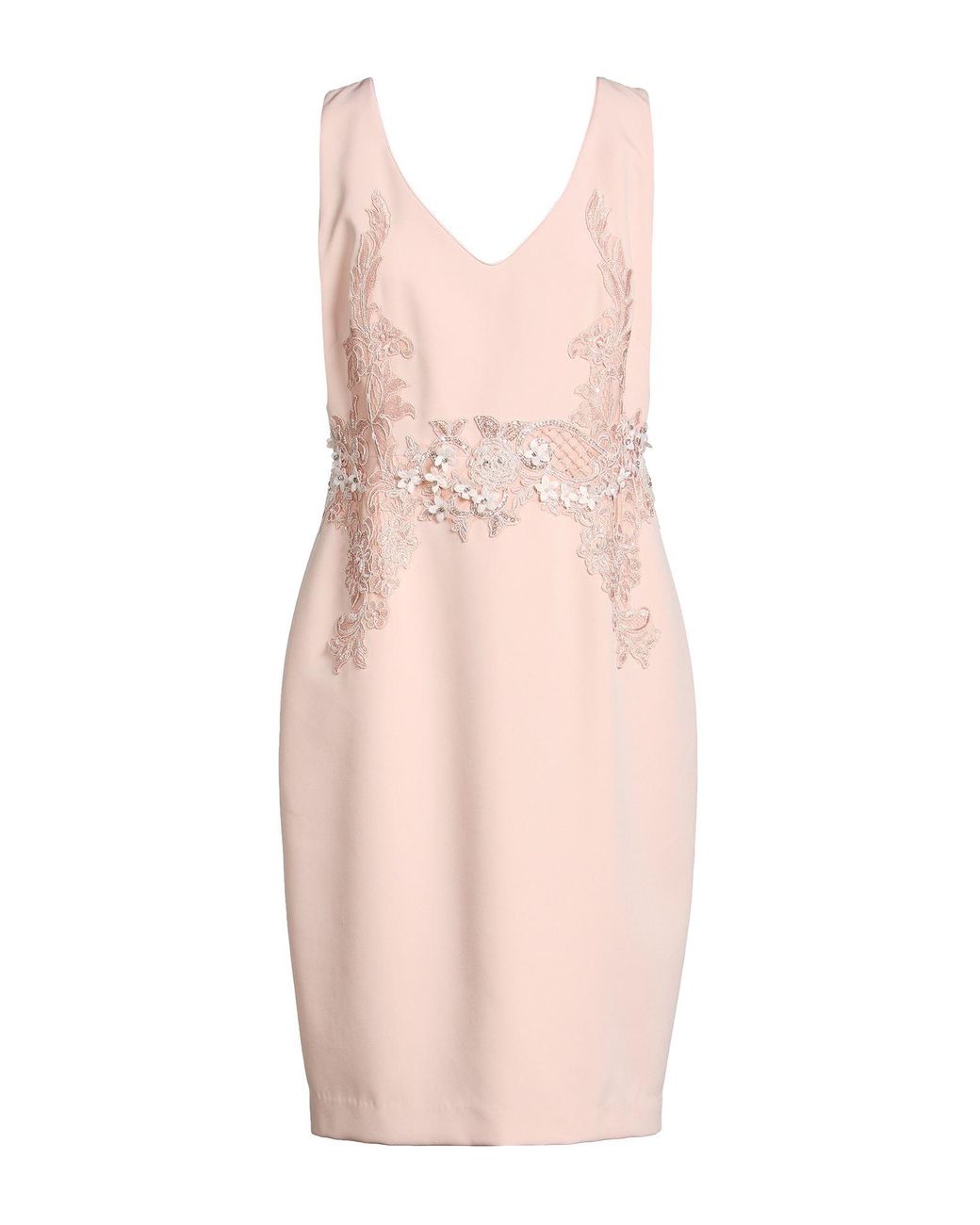 MANUEL DEL REI Pink Midi Dress Acetate, Elastane