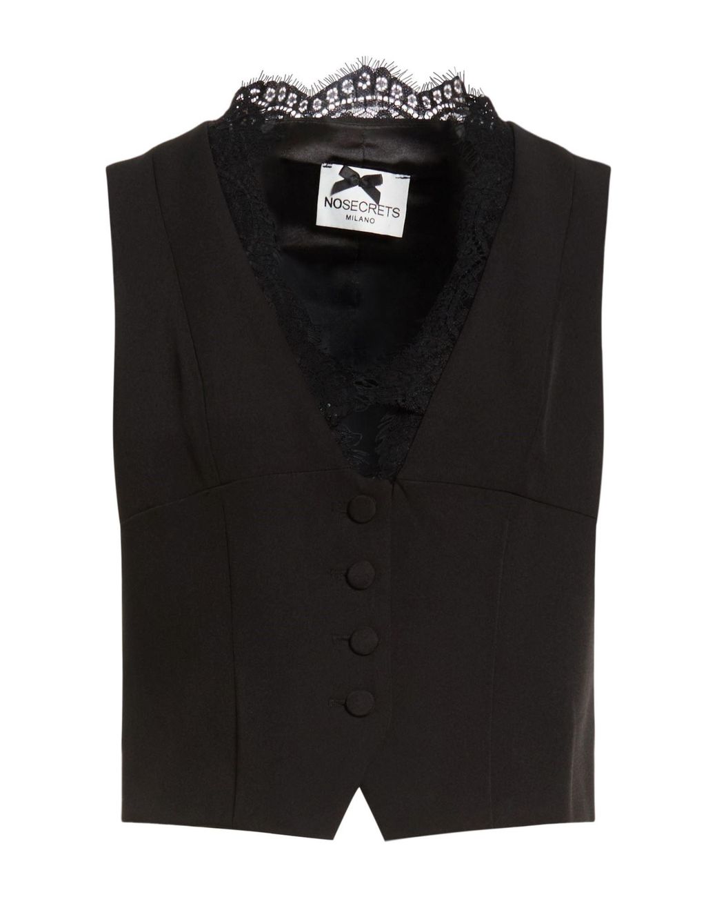 No Secrets Black Waistcoat