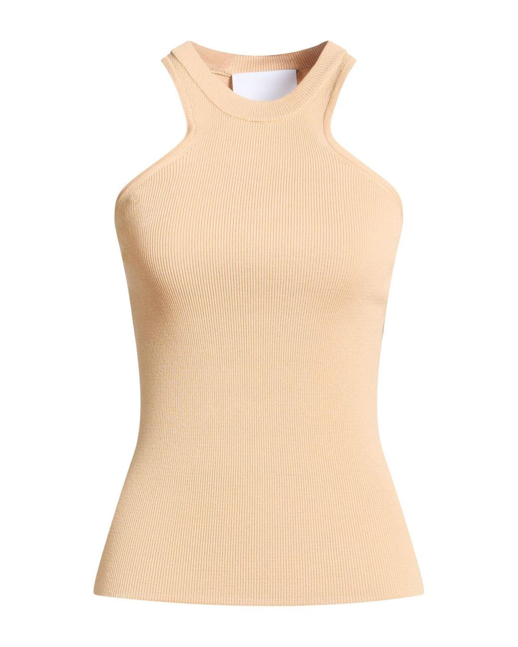 Erika Cavallini Semi Couture Natural Tank Top Viscose, Polyamide