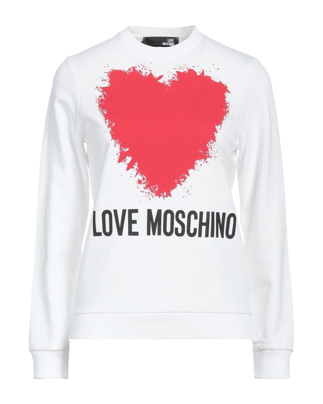 Love Moschino White Sweatshirt Cotton