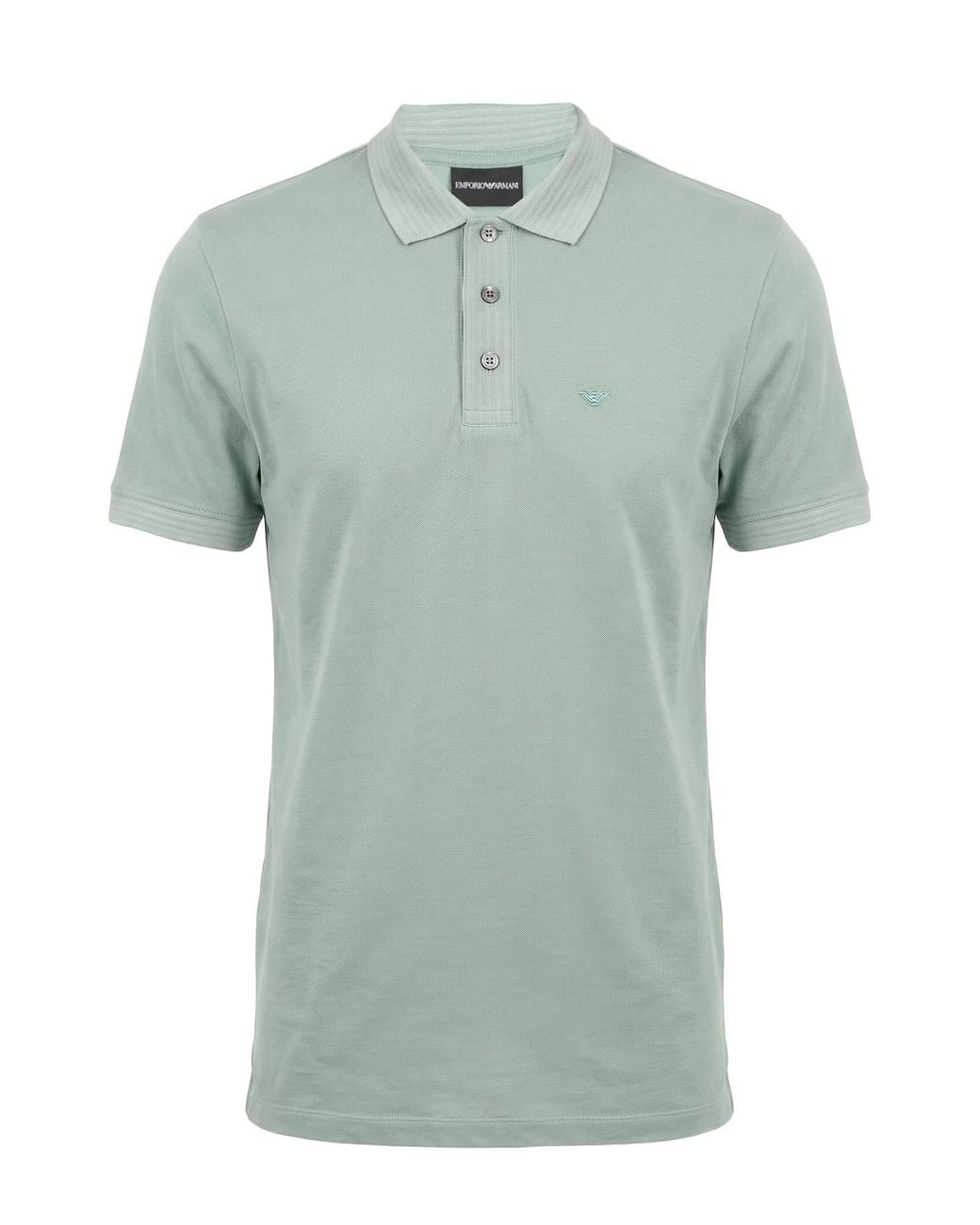 Emporio Armani Green Polo Shirt Cotton for men