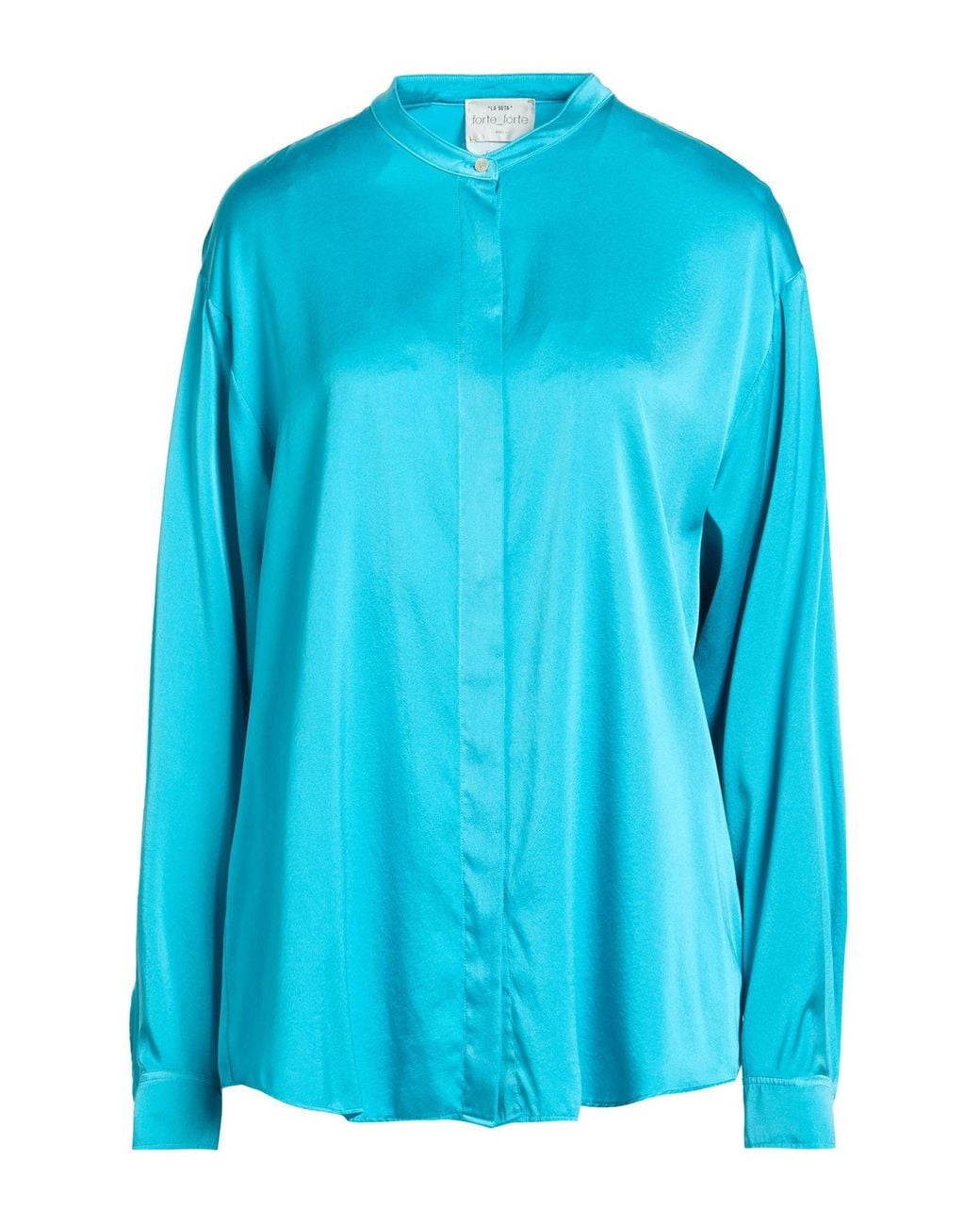 Forte_forte Blue Shirt Silk, Elastane
