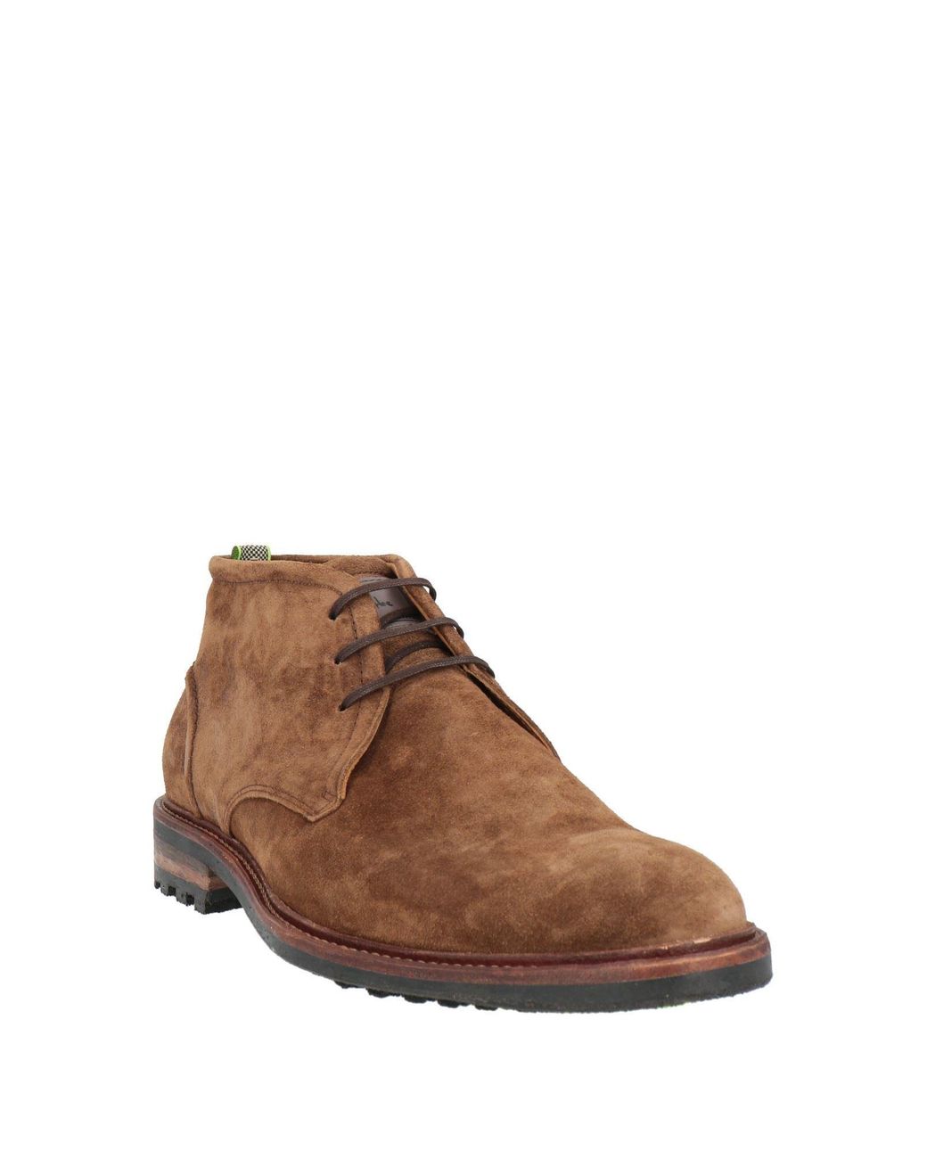 Floris Van Bommel Brown Camel Ankle Boots Leather for men
