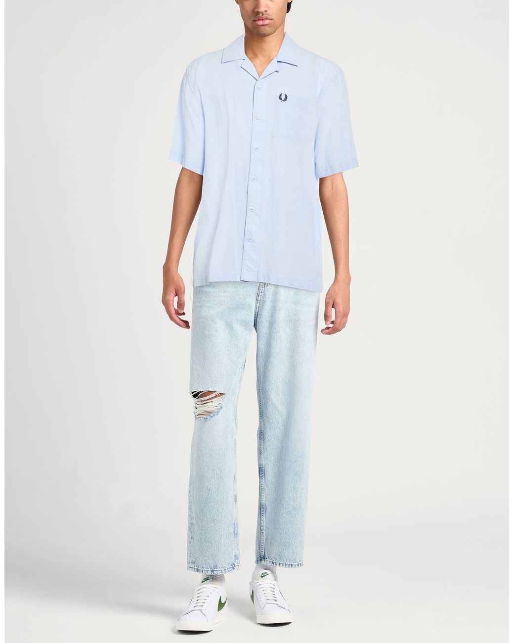 Fred Perry Blue Shirt for men