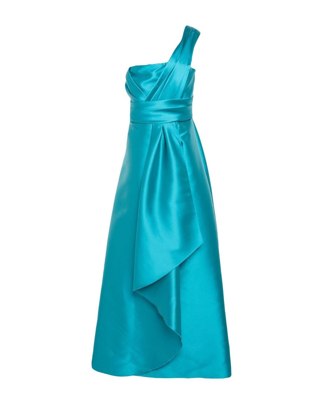 Alberta Ferretti Blue Maxi Dress Polyester, Silk