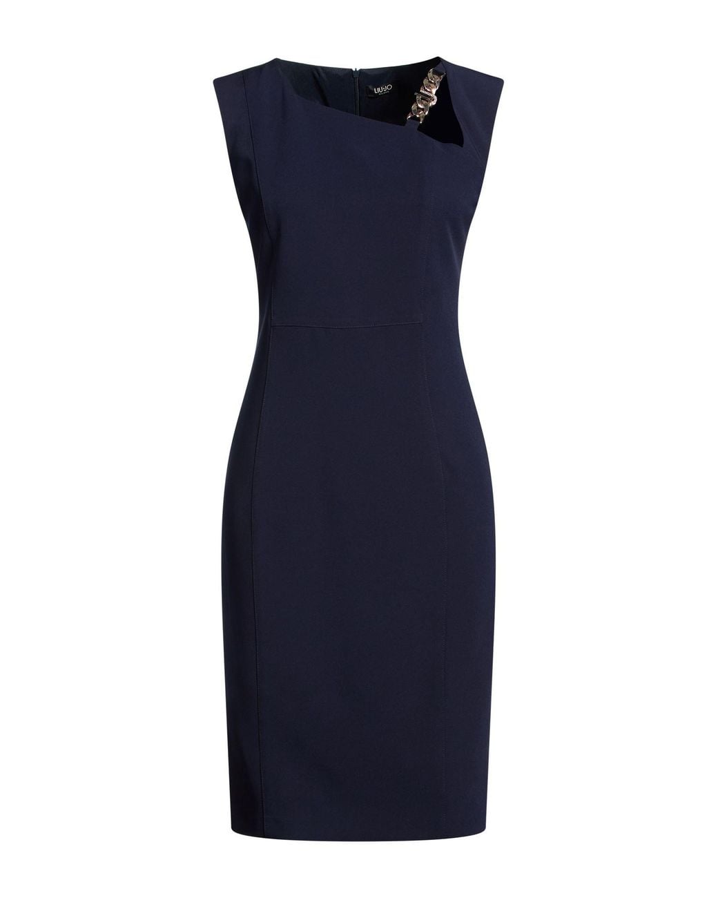 Liu Jo Blue Better Midi Dress Polyester, Elastane