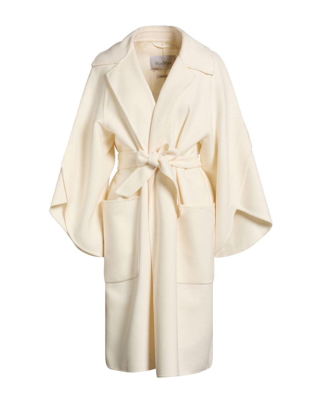 Max Mara Natural Cream Coat Virgin Wool, Cashmere