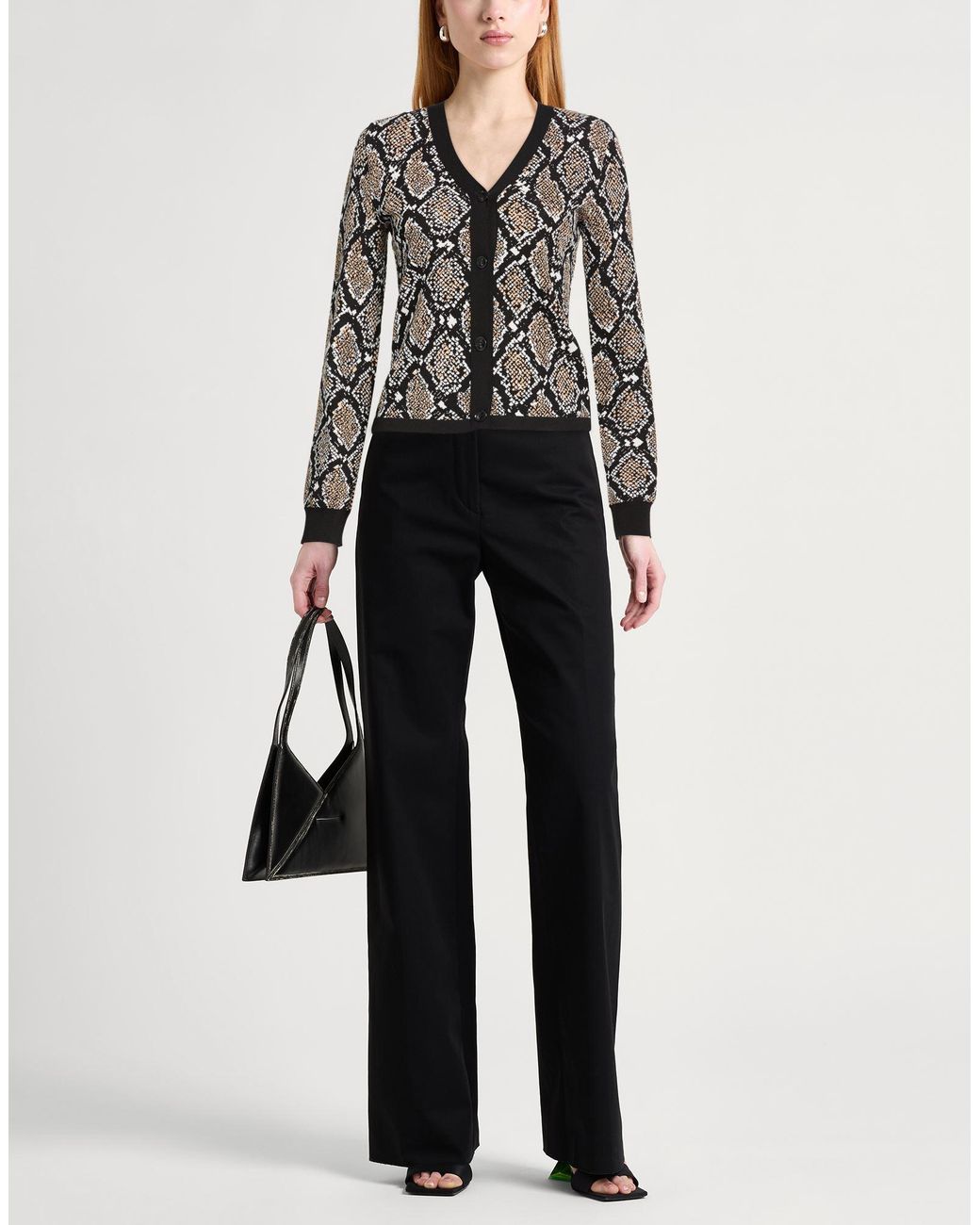 Boutique Moschino Black Cardigan Viscose, Polyamide
