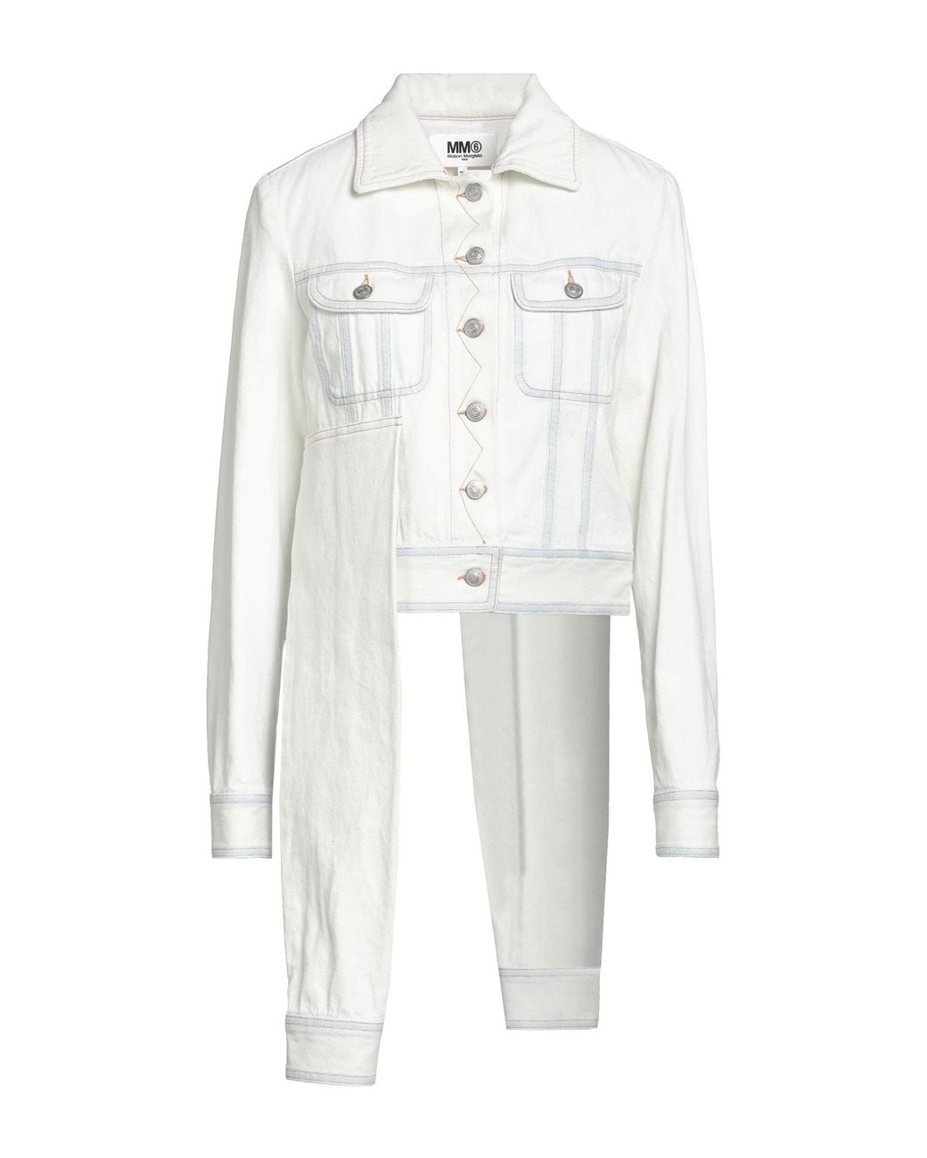 MM6 by Maison Margiela White Denim Outerwear