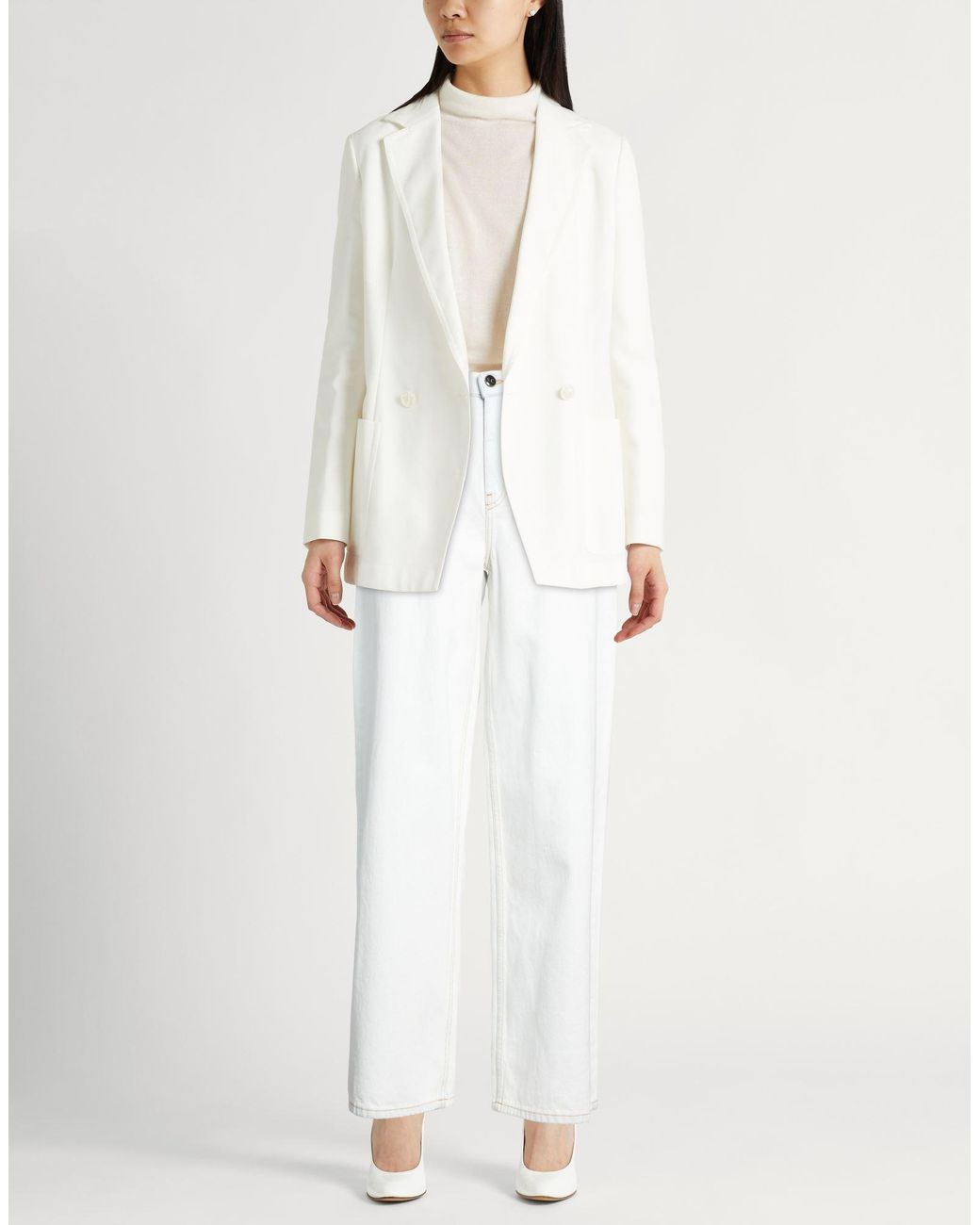 Semicouture White Jeans Cotton
