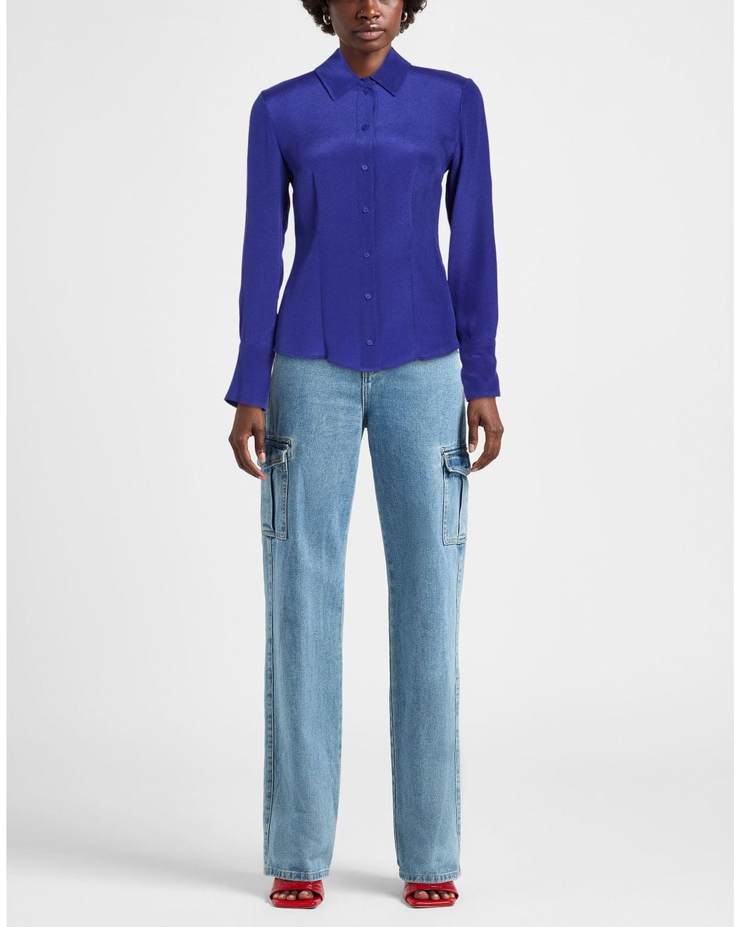 Momoní Blue Shirt Acetate, Silk