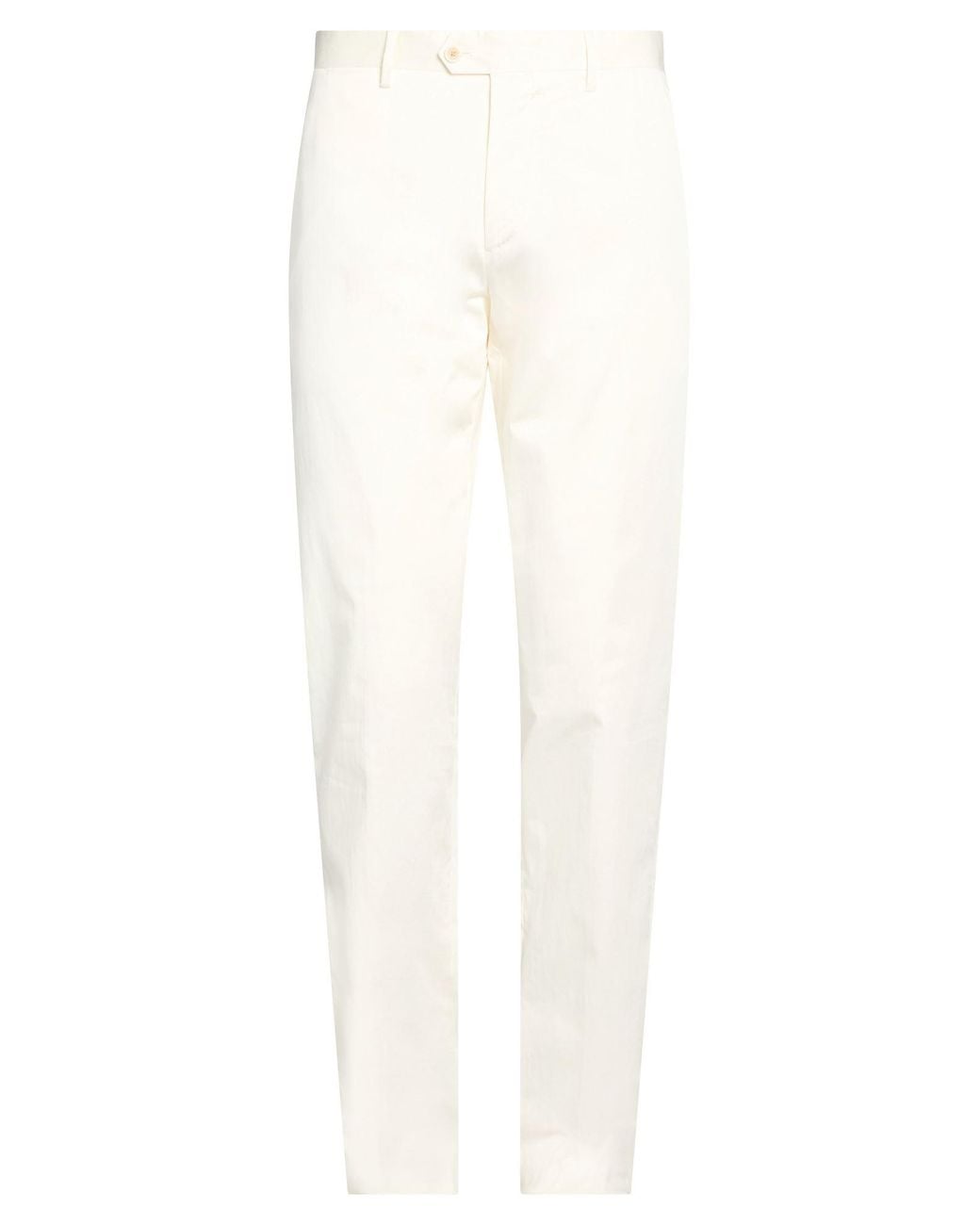 Lardini White Pants Cotton, Elastane for men