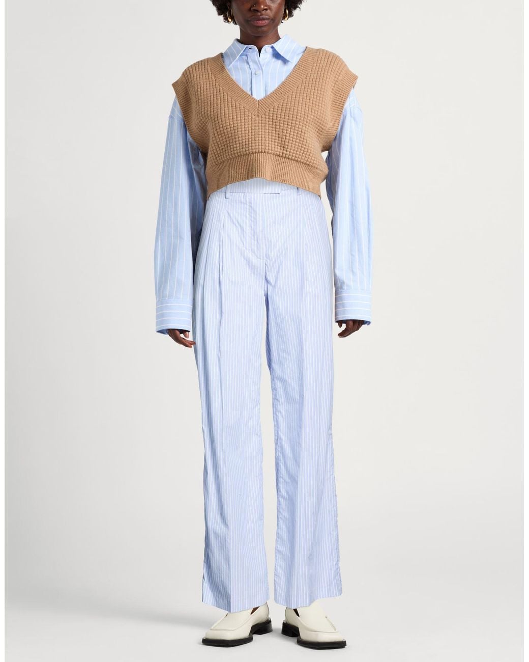 SEVENTY VENEZIA Blue Sky Pants Cotton
