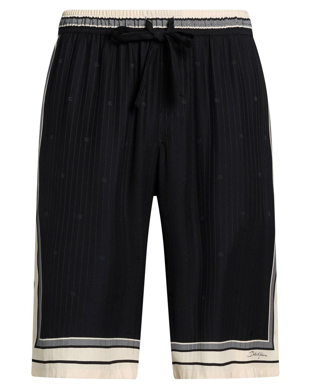 Dolce & Gabbana Black Shorts & Bermuda Shorts Silk for men