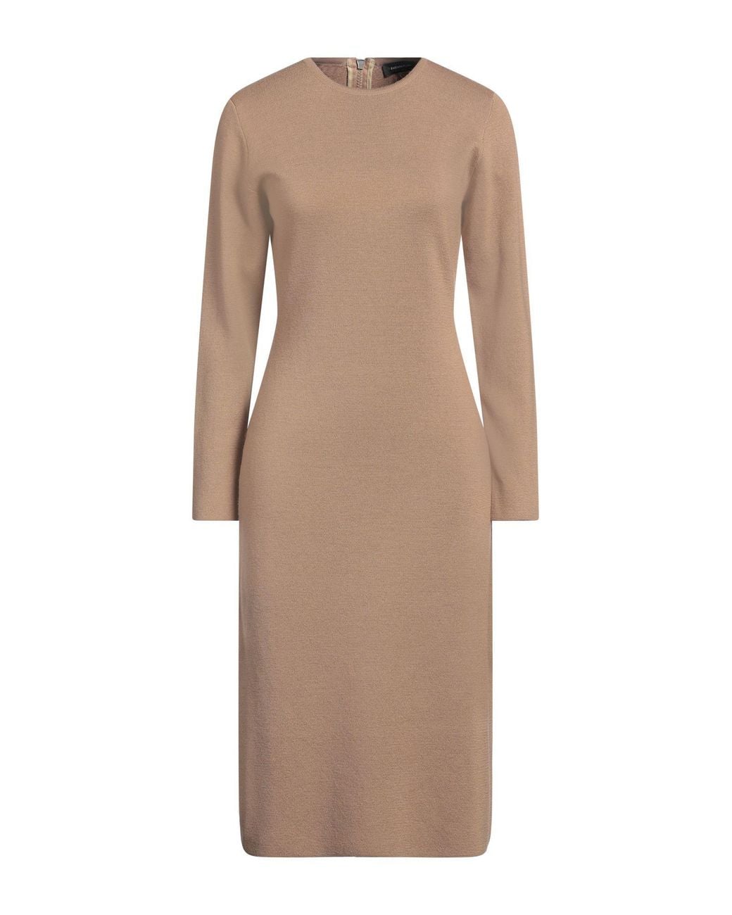 Fabiana Filippi Natural Midi Dress Merino Wool, Ecobrass