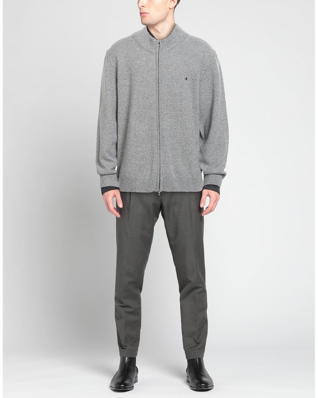 Brooksfield Gray Cardigan Wool for men
