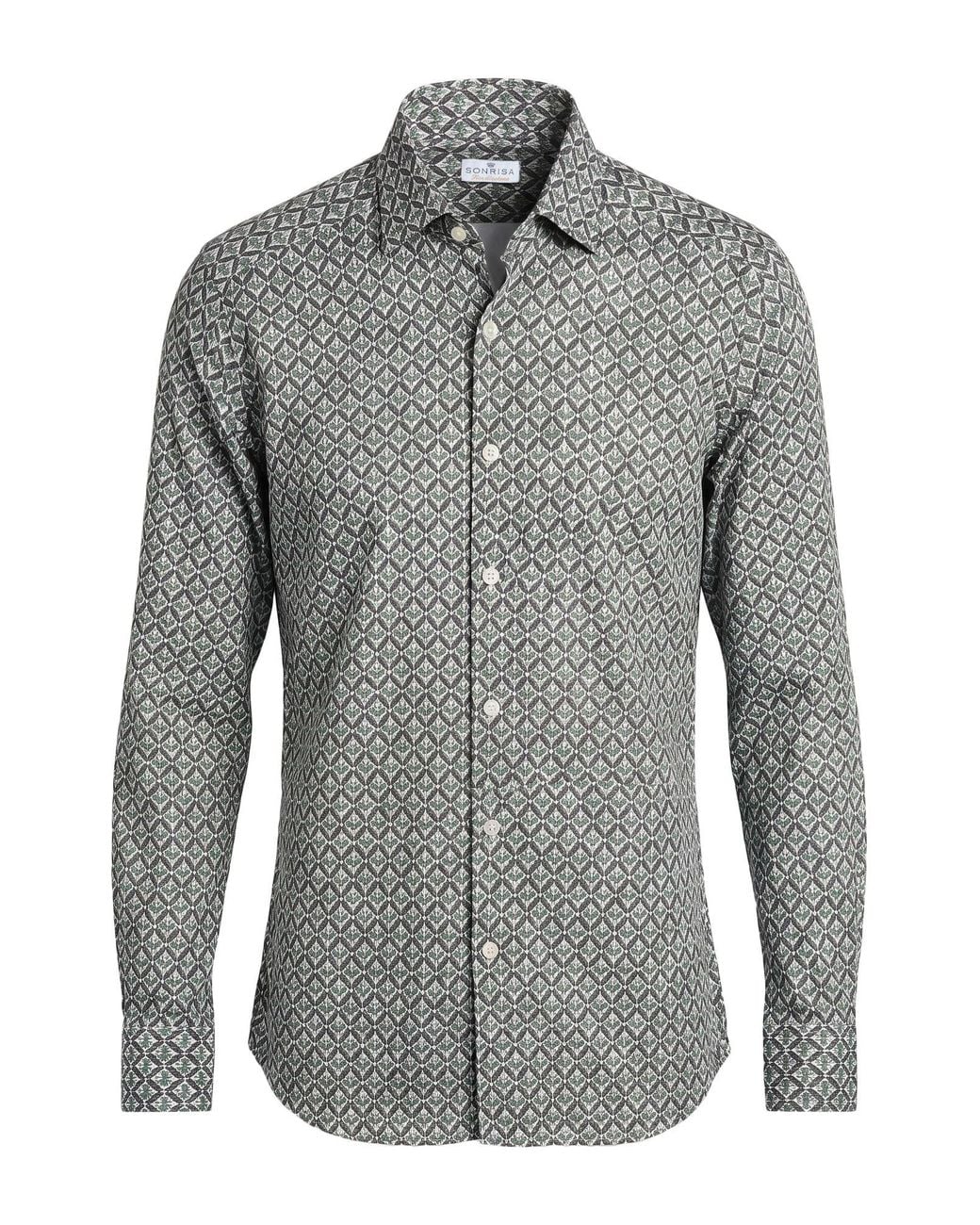 Sonrisa Gray Shirt Cotton for men