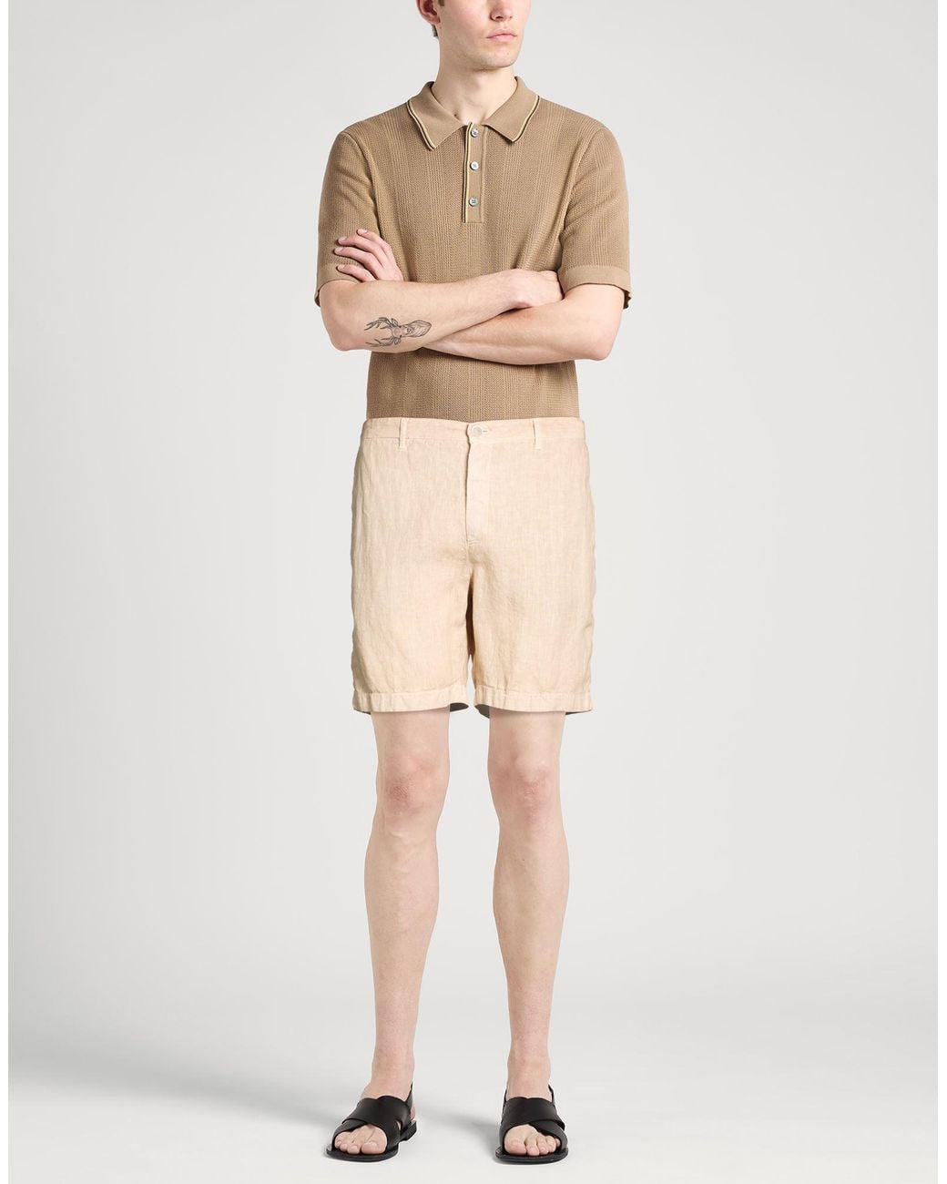 120% Lino Natural Shorts & Bermuda Shorts for men