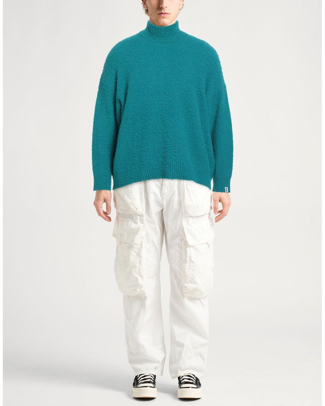 Bonsai Blue Turtleneck Alpaca Wool, Polyamide, Cotton, Modal, Elastane for men