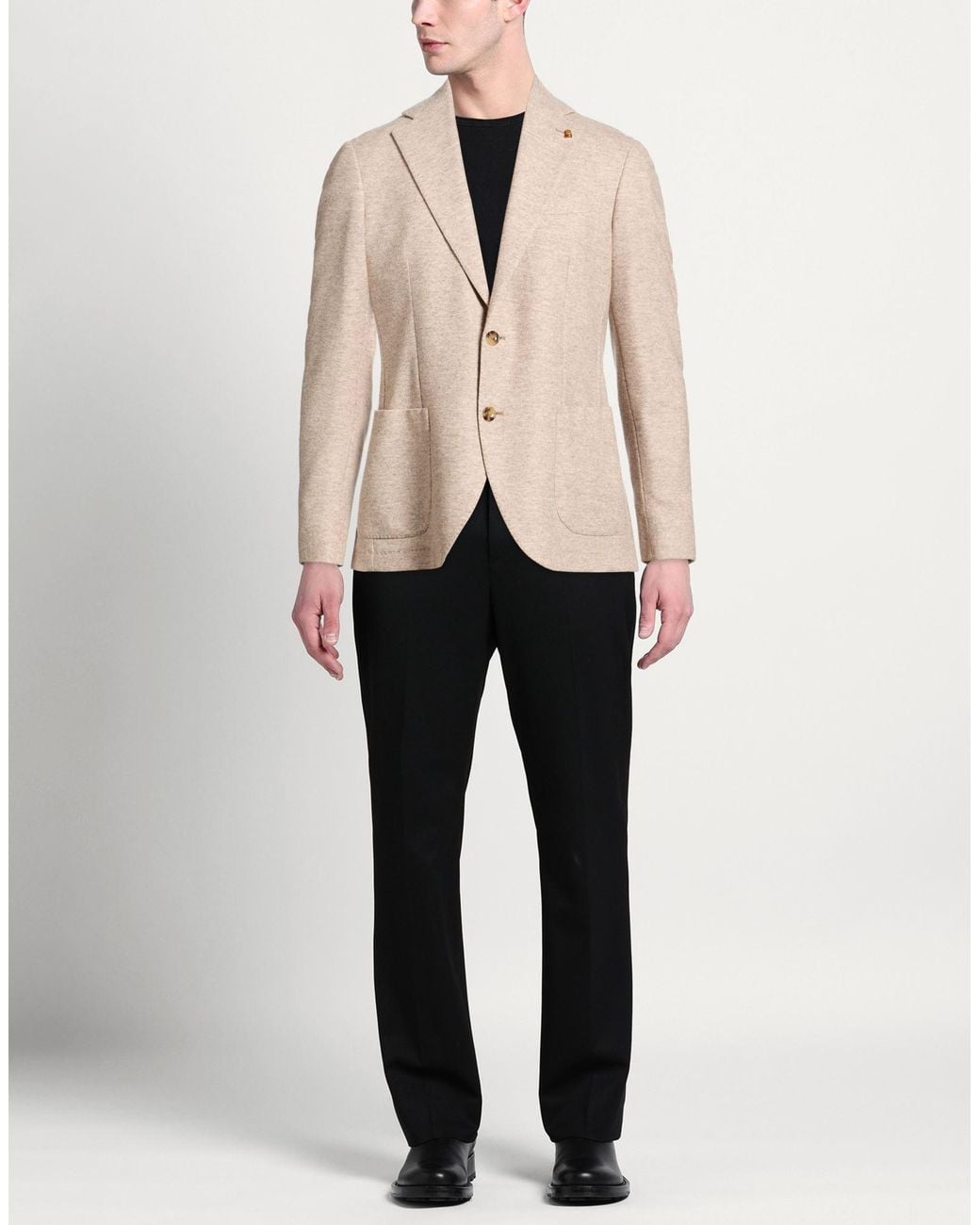 Sartoria Latorre Natural Blazer Wool, Cotton, Polyamide, Cashmere for men
