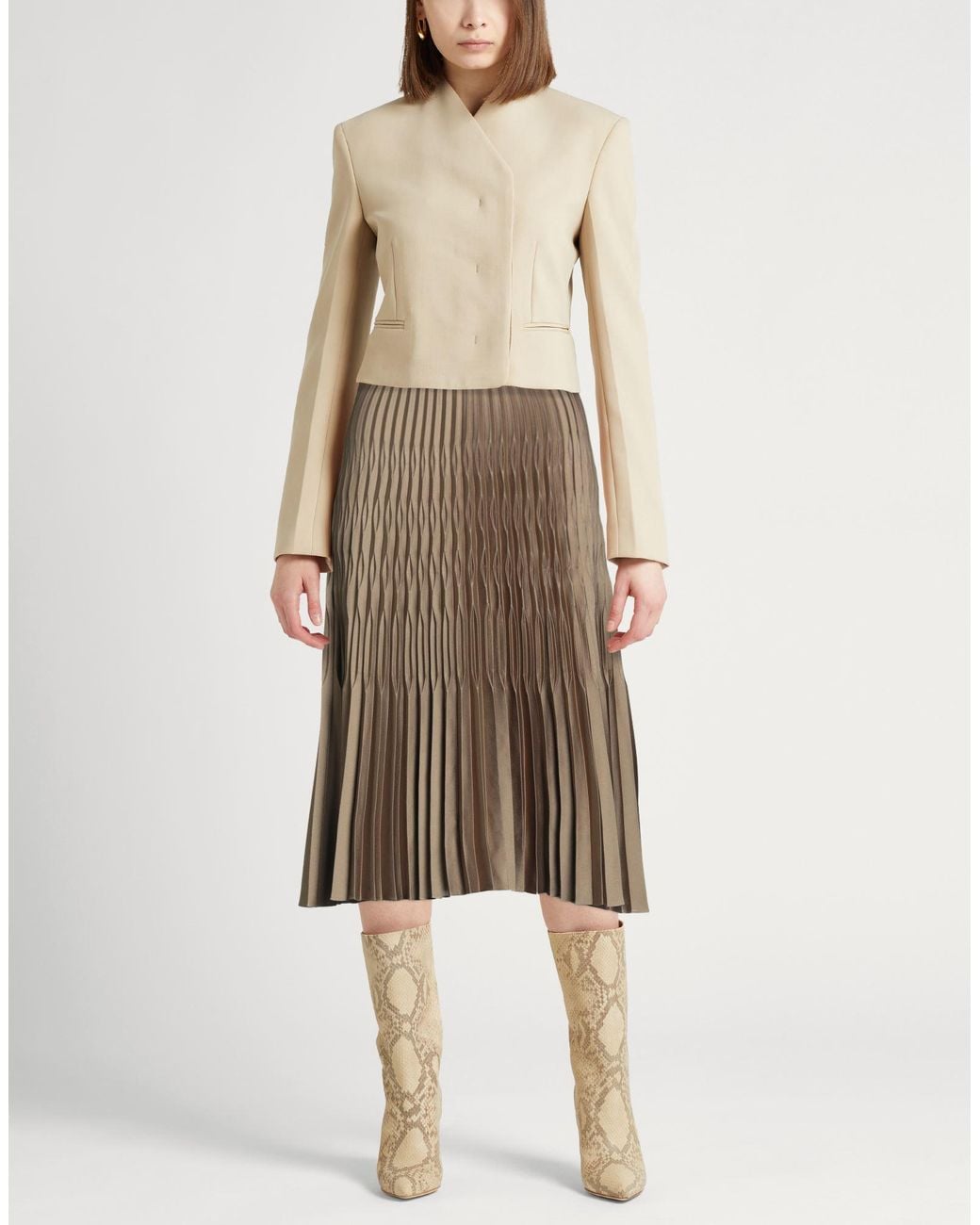 Theory Brown Midi Skirts