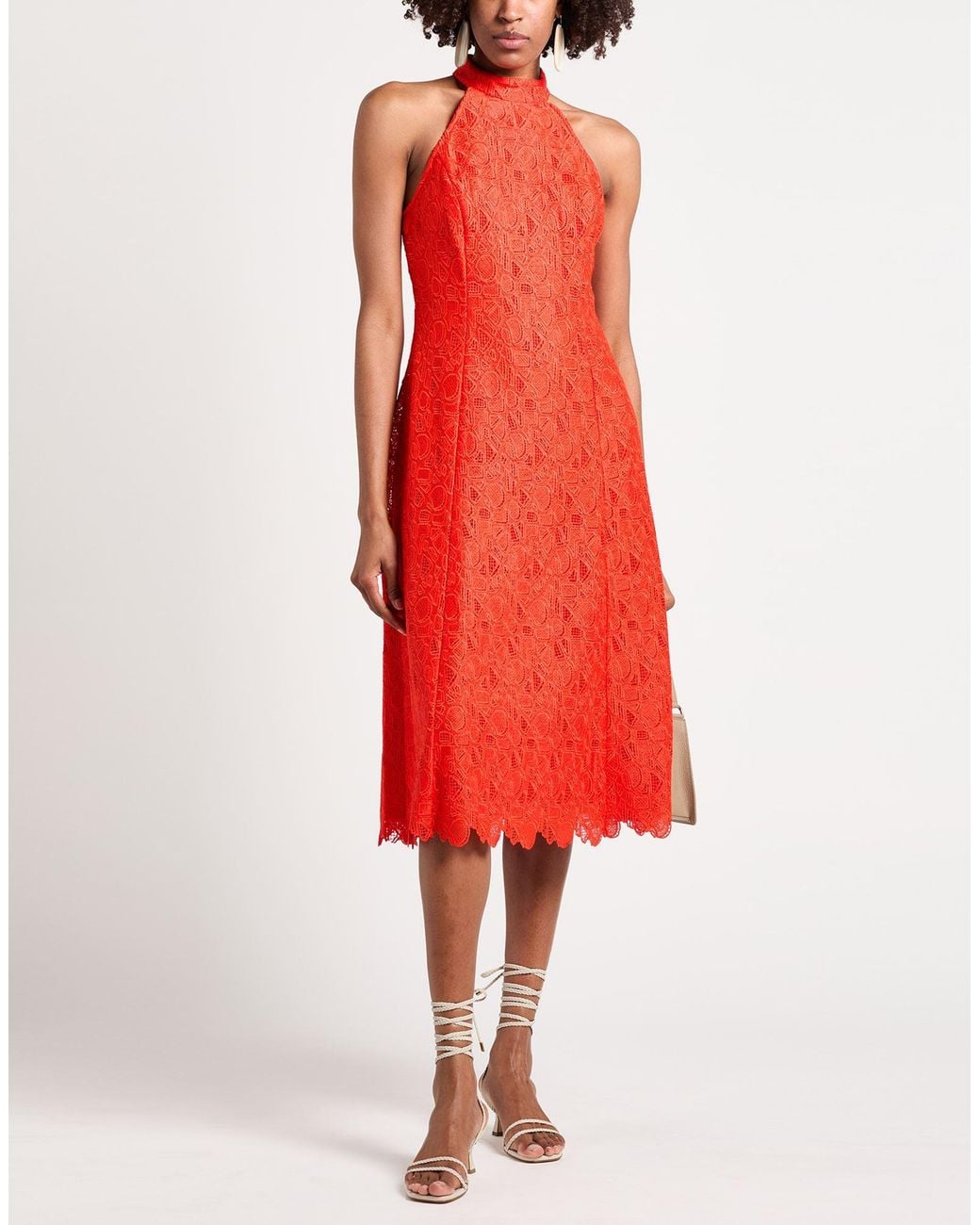 Karl Lagerfeld Red Midi Dress