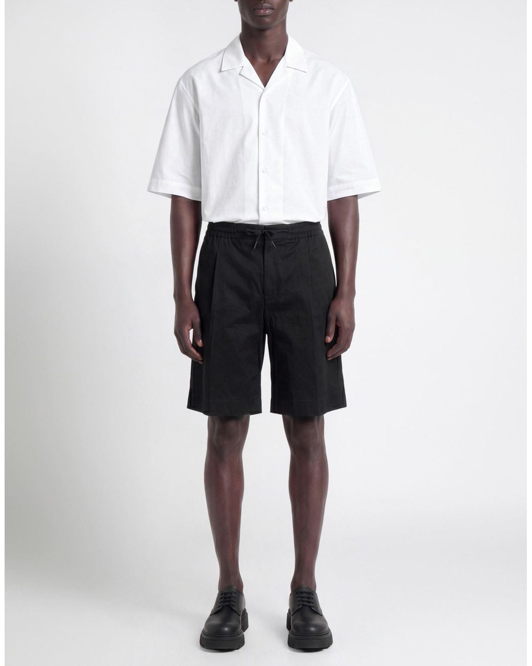 Hōsio Black Shorts & Bermuda Shorts Cotton, Elastane for men