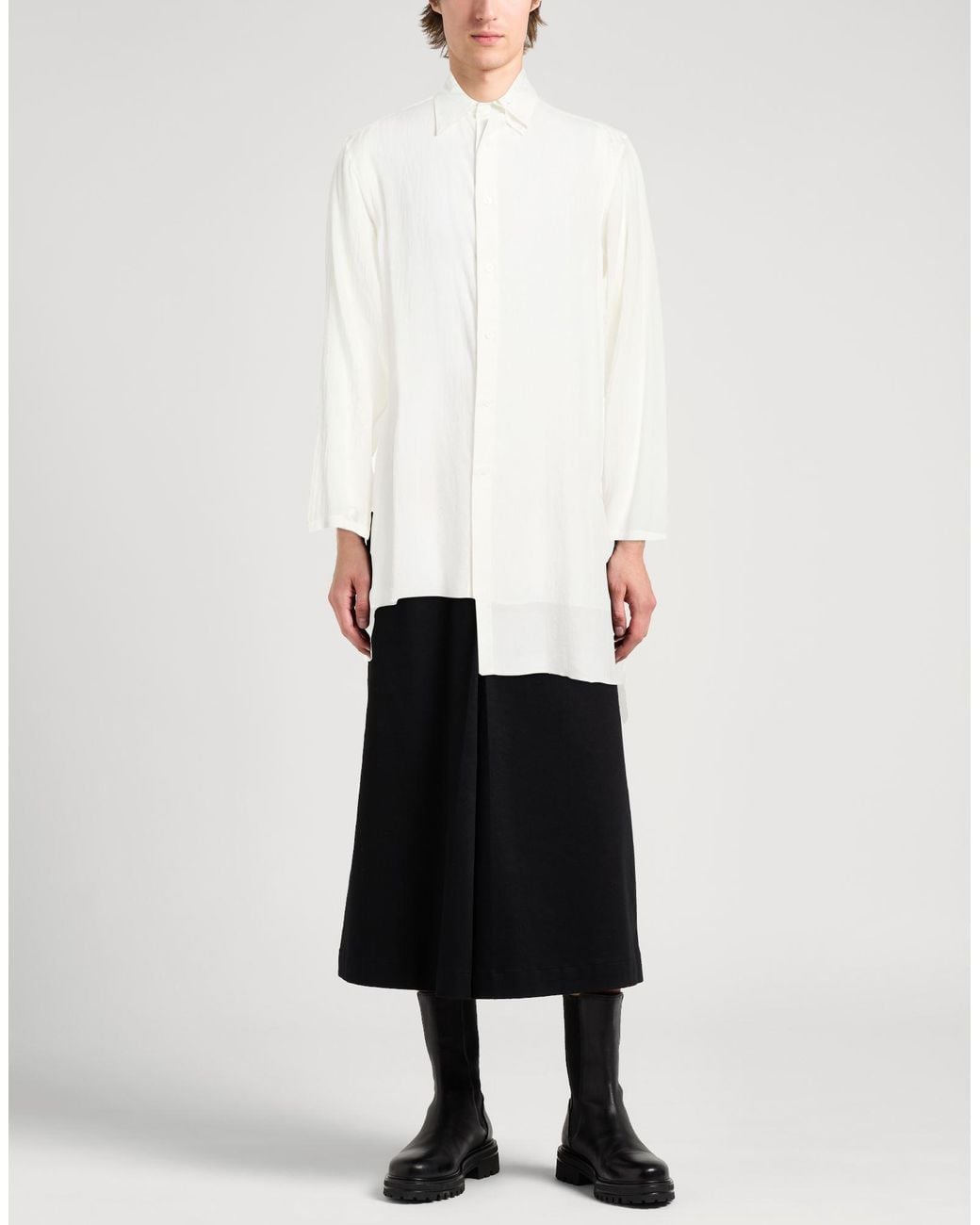 Yohji Yamamoto White Shirt Cellulose for men