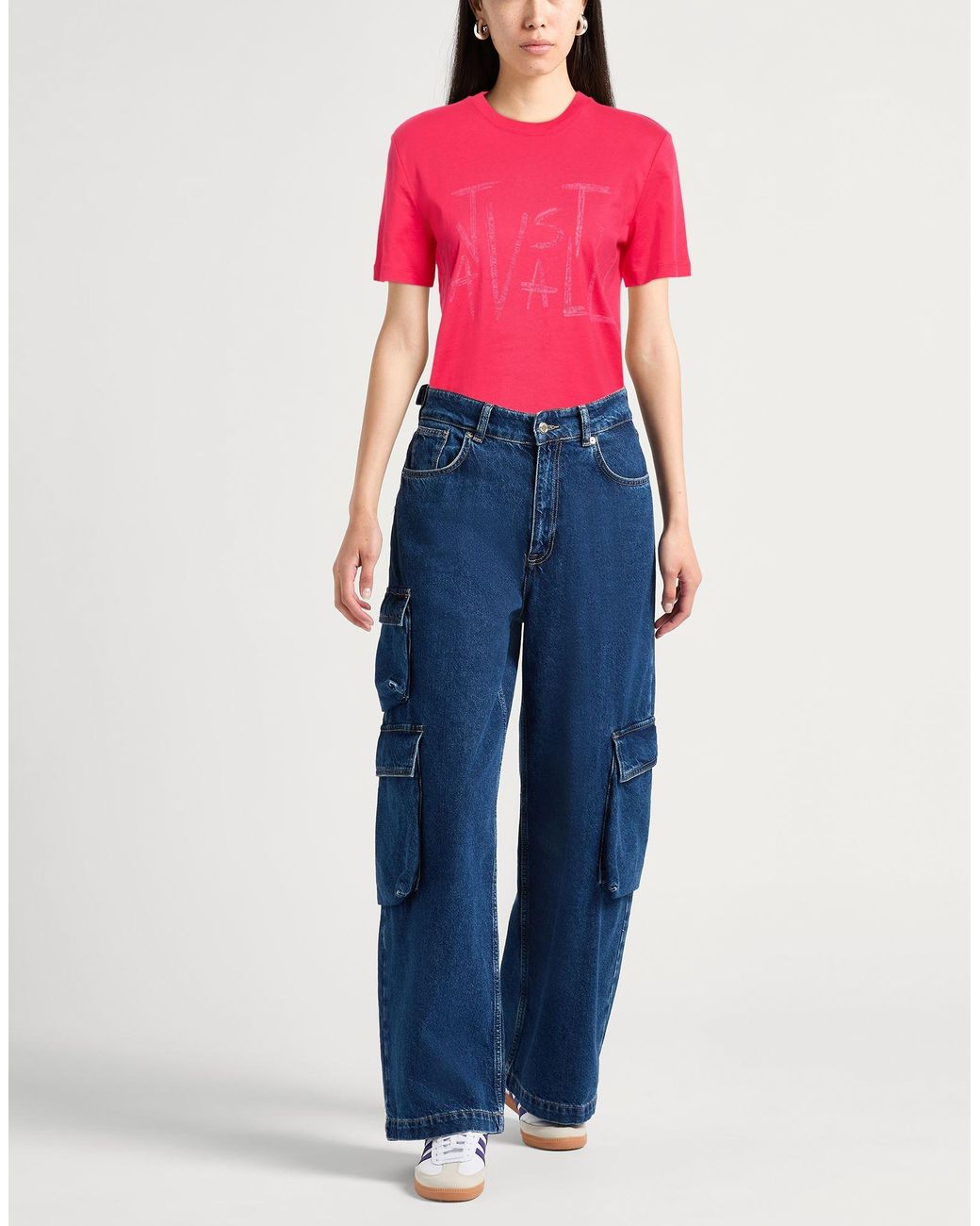 Just Cavalli Pink T-Shirt Cotton
