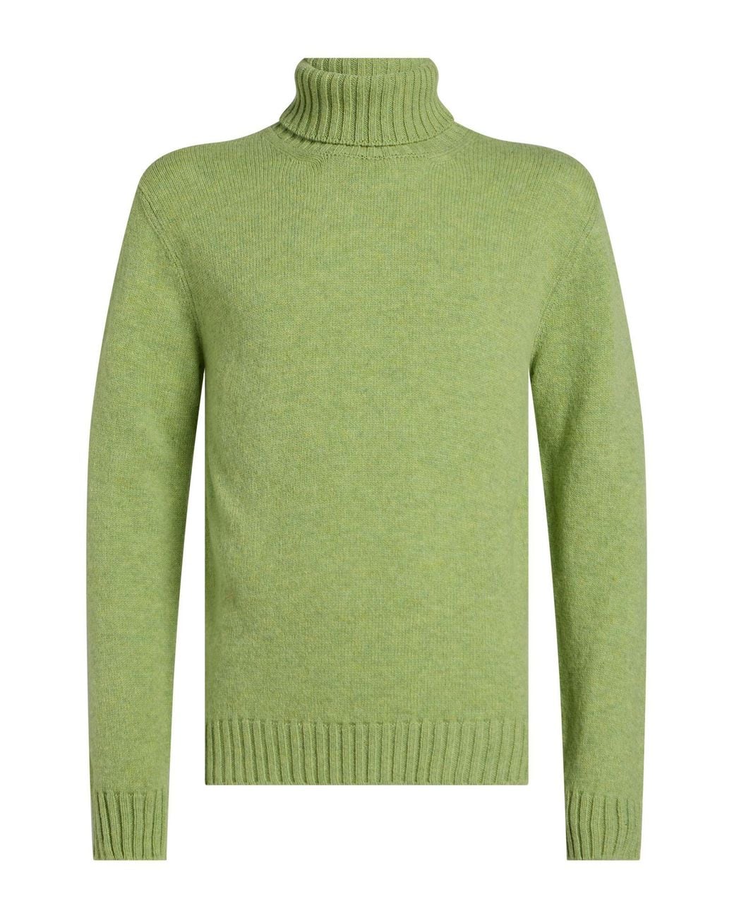 Messagerie Green Lime Turtleneck Wool for men