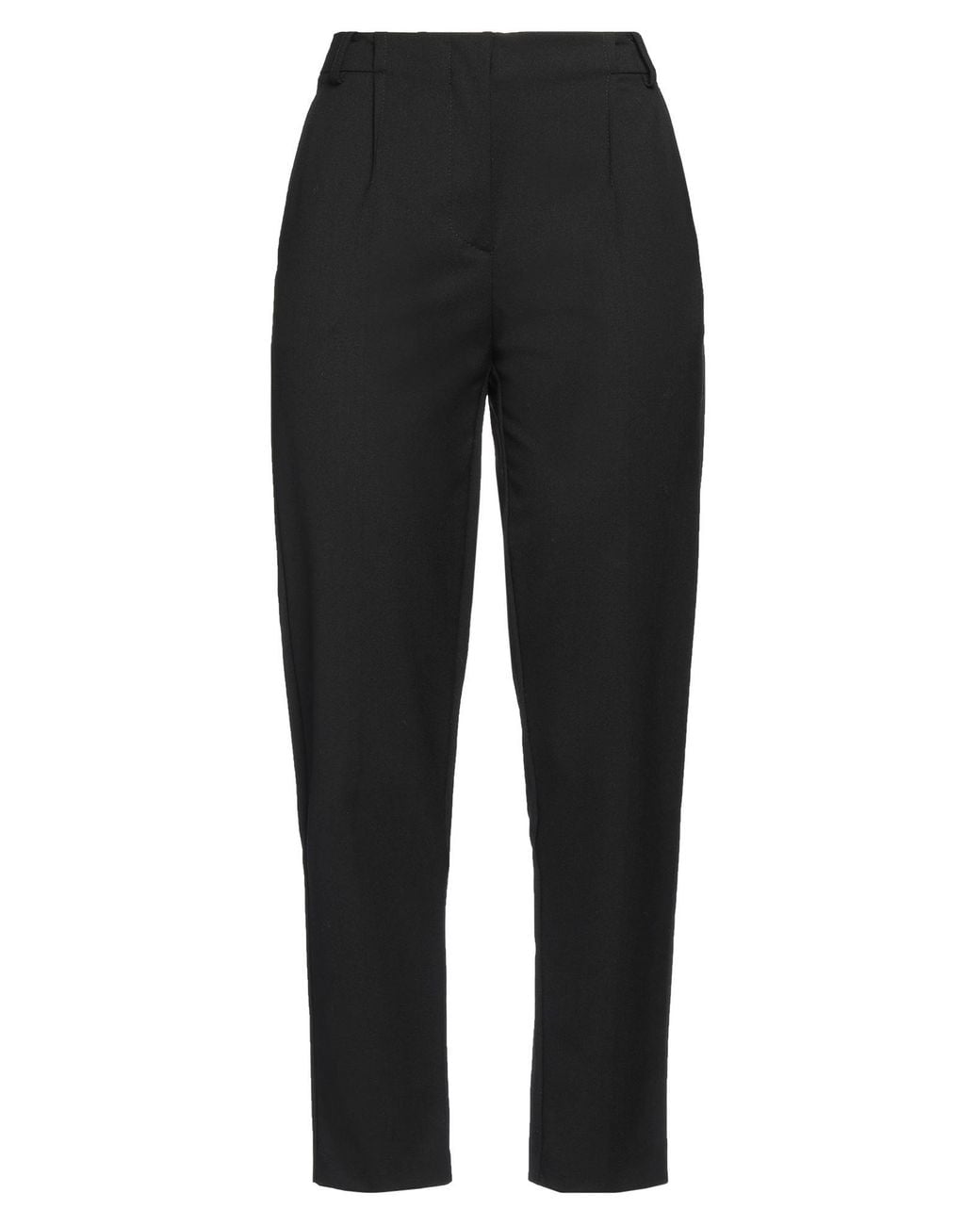 Patrizia Pepe Black Pants Polyester, Virgin Wool, Elastane