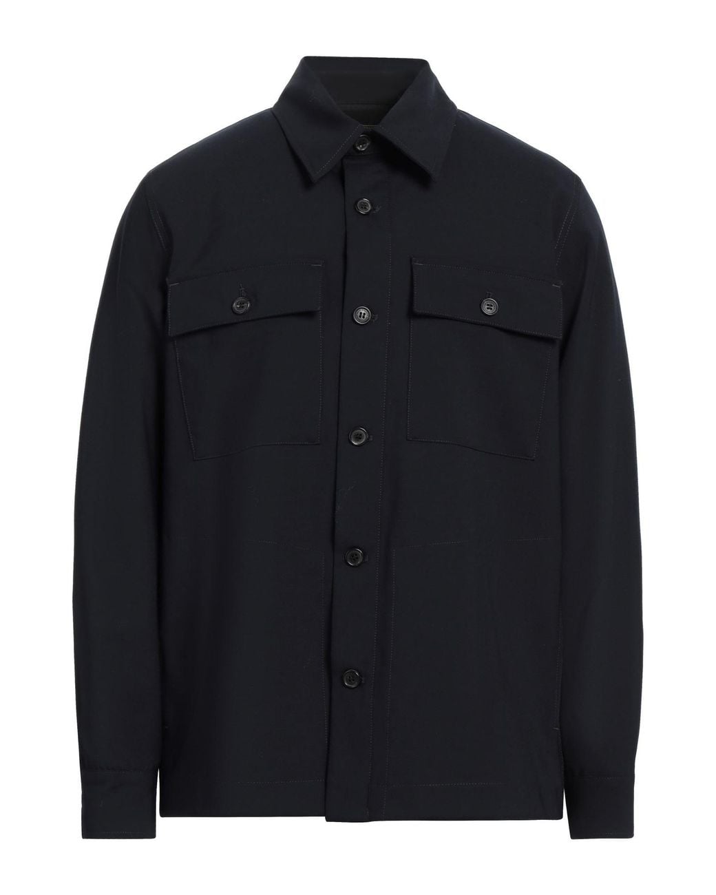 Department 5 Blue Midnight Jacket Polyester, Virgin Wool, Elastane for men