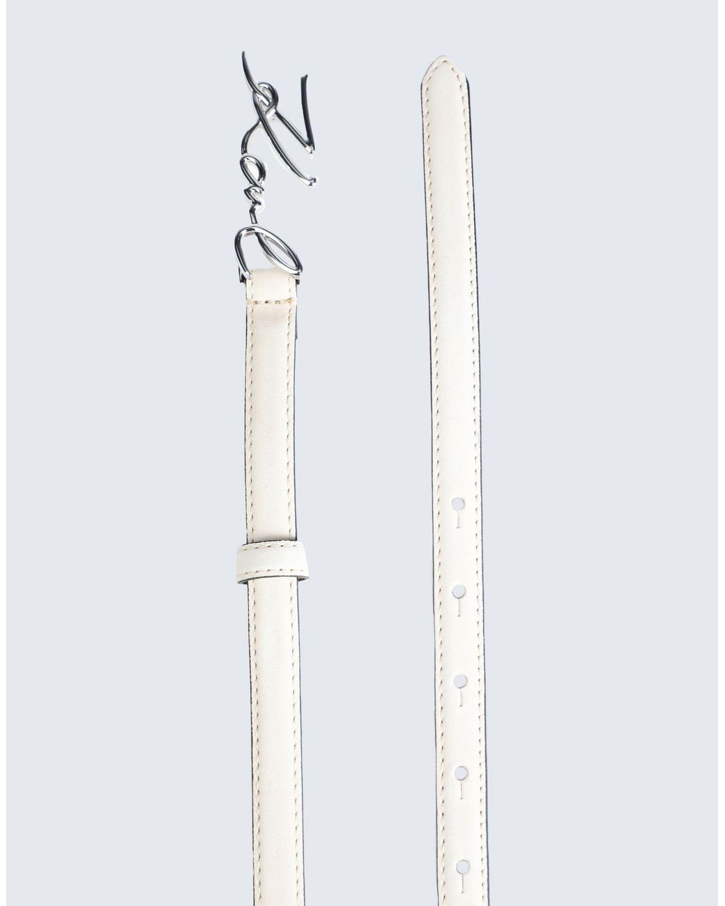 Karl Lagerfeld White Belt