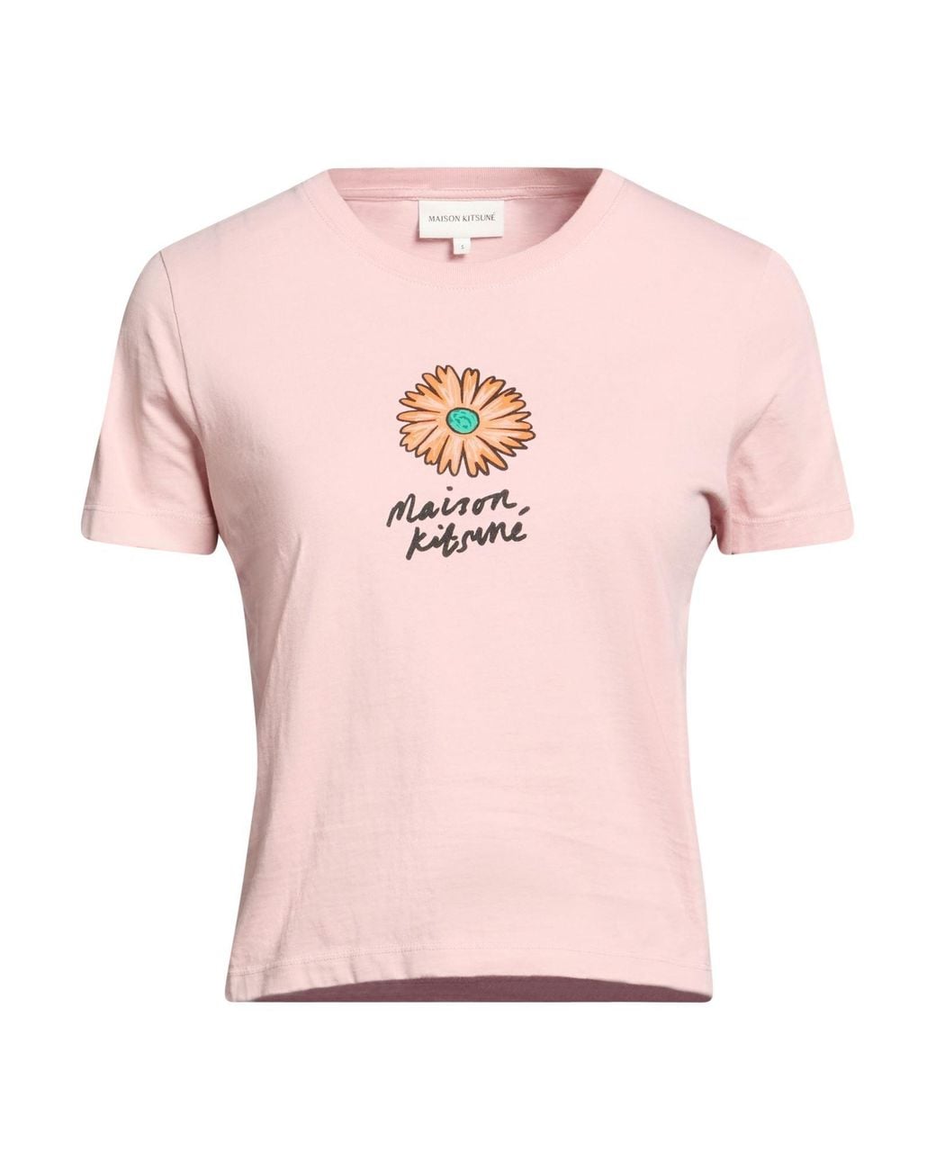 Maison Kitsuné Pink T-Shirt Cotton