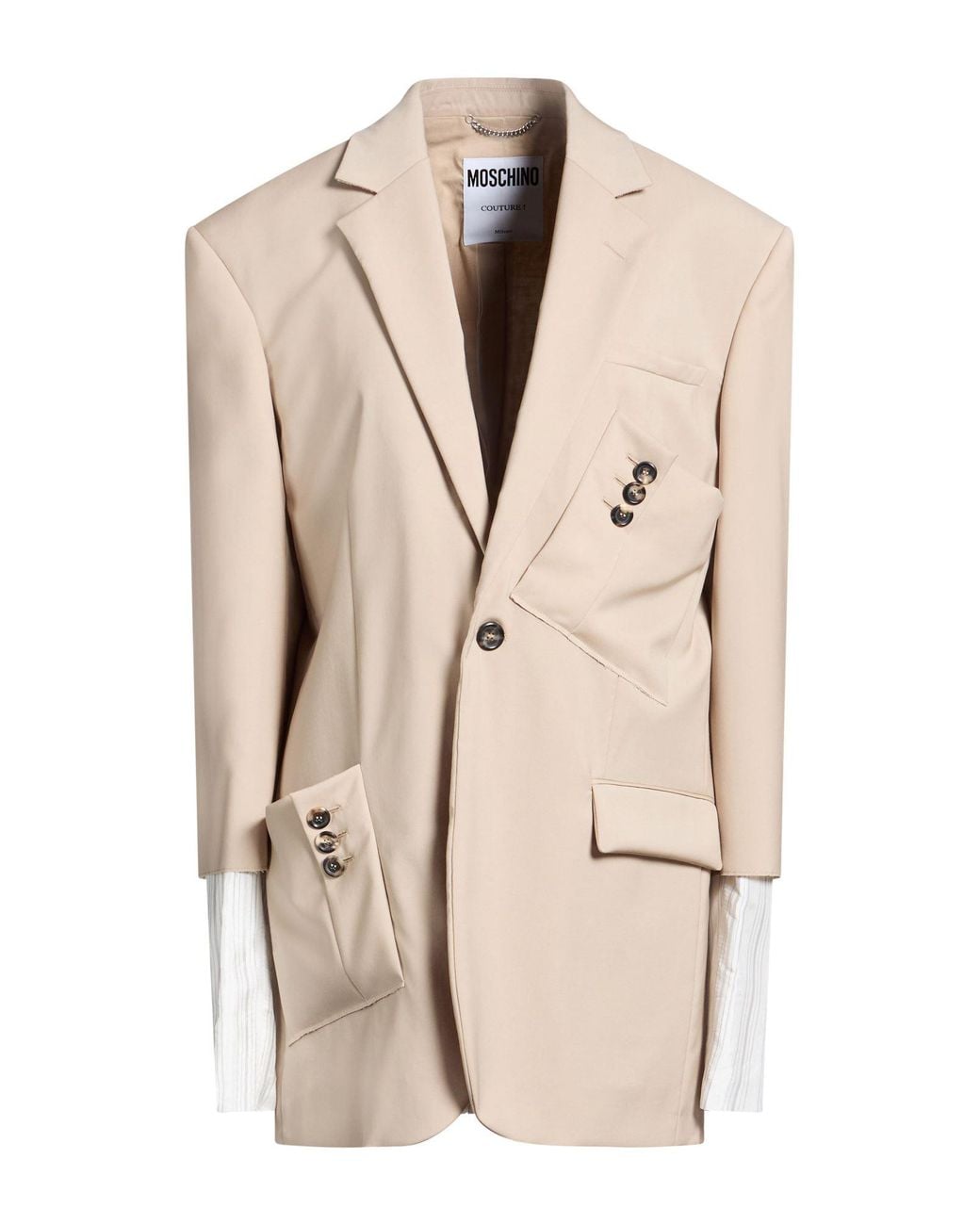 Moschino Natural Blazer Virgin Wool