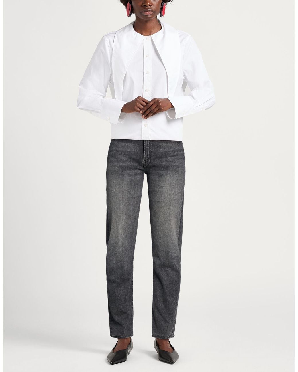 Mother Gray Jeans Cotton, Polyester, Elastane