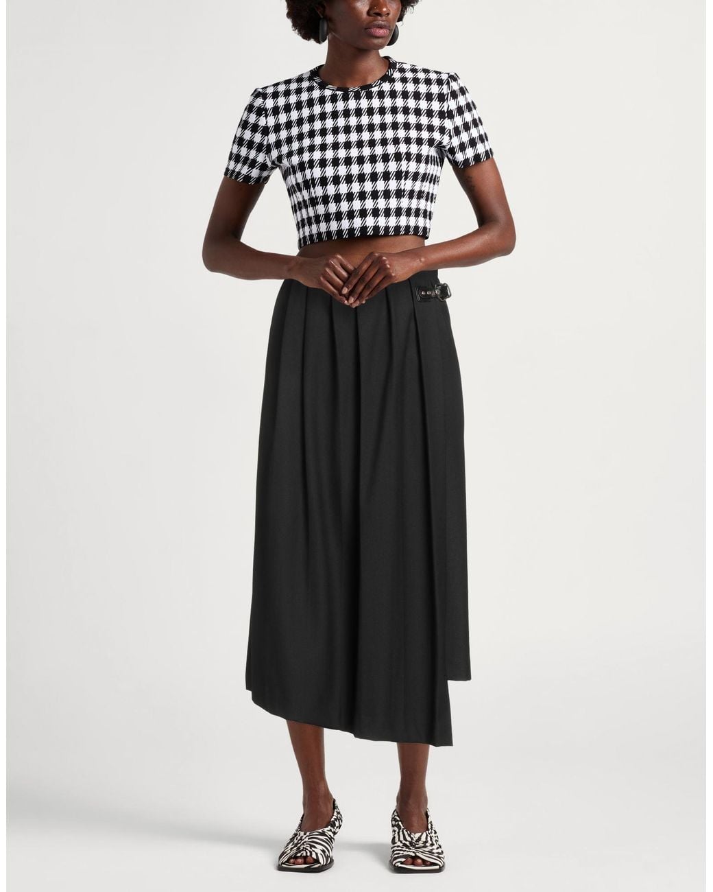 Maje Black Midi Skirt