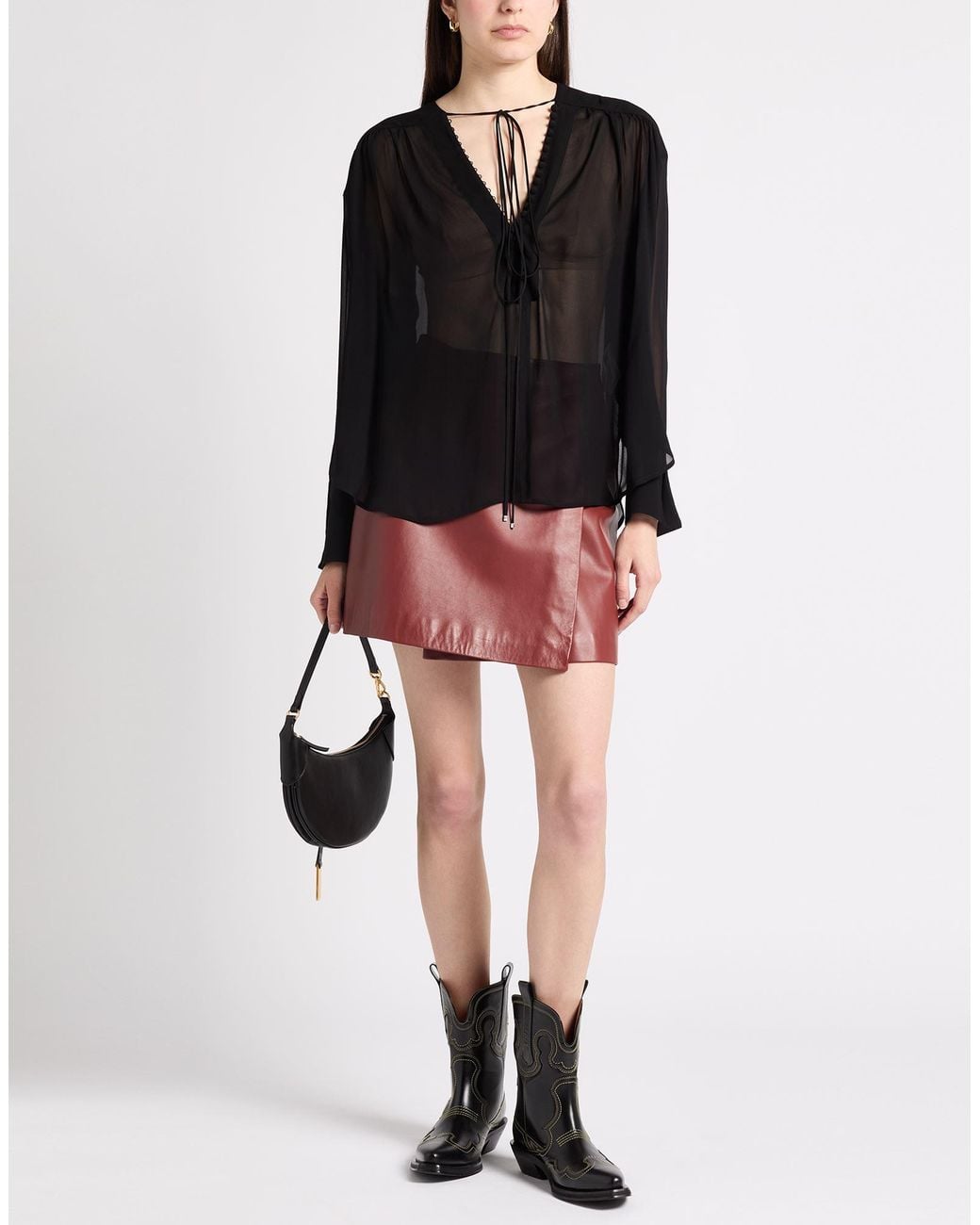 Dondup Black Top Viscose