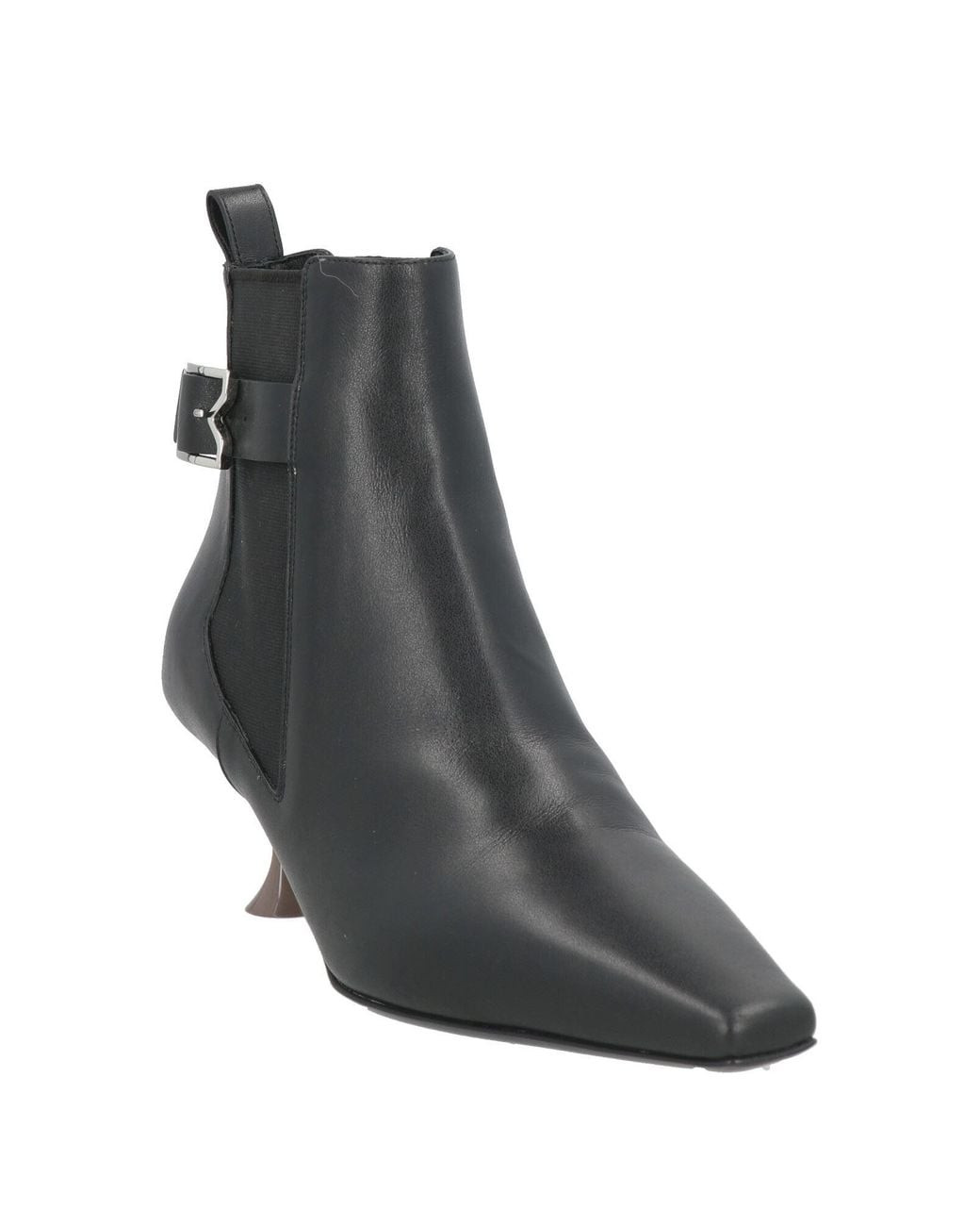 3Juin Black Ankle Boots Leather