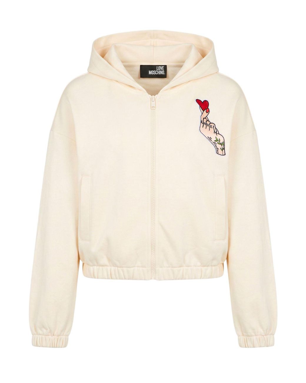 Love Moschino White Sweatshirt Cotton